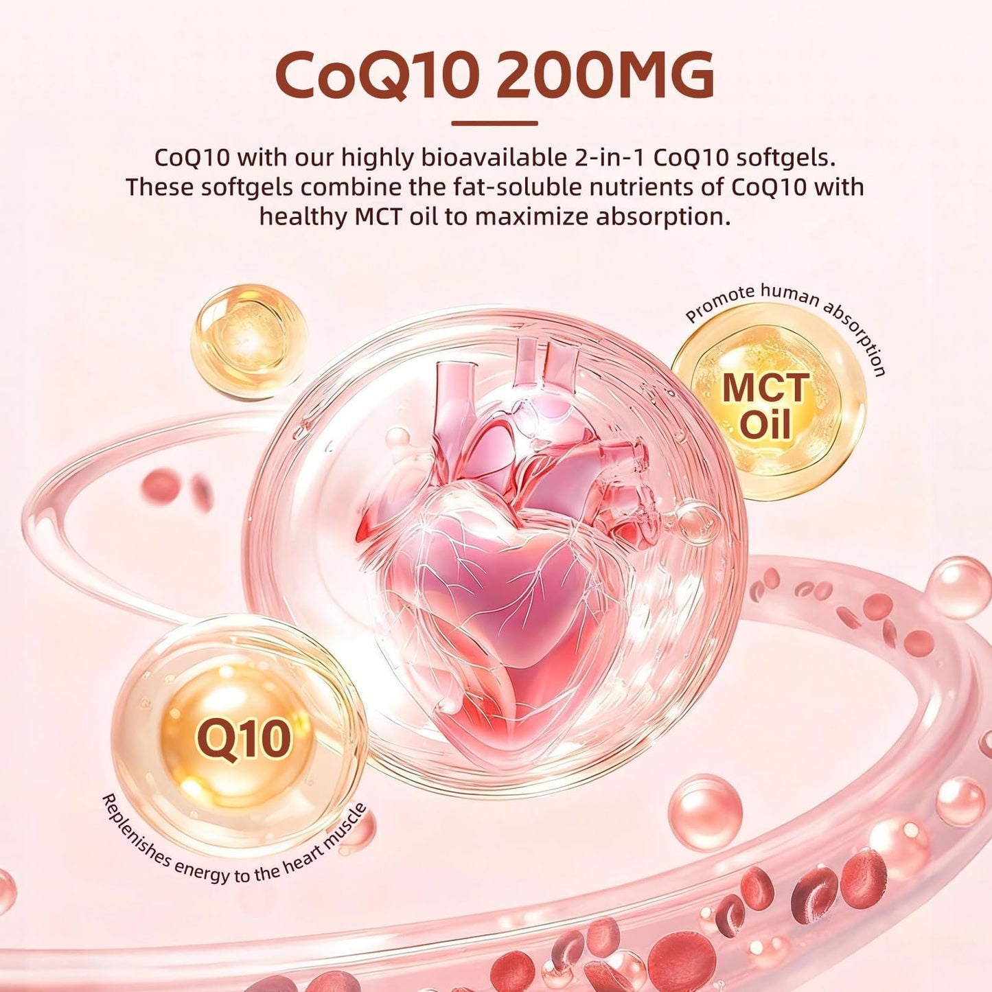 CellIngred CoQ10 200 mg per Serving Softgels, 300 Count