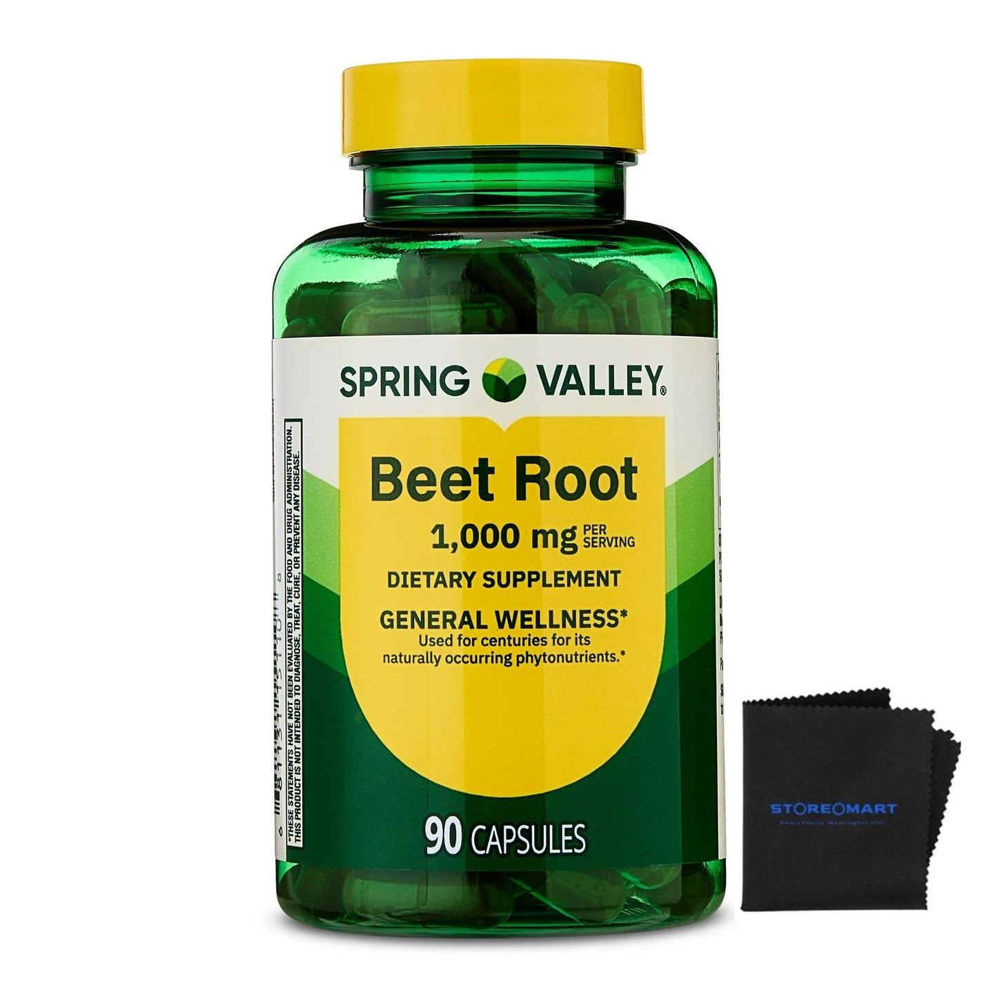 STOREOMART Beet Root Dietary Supplement 1000 mg Capsules, 90 Count