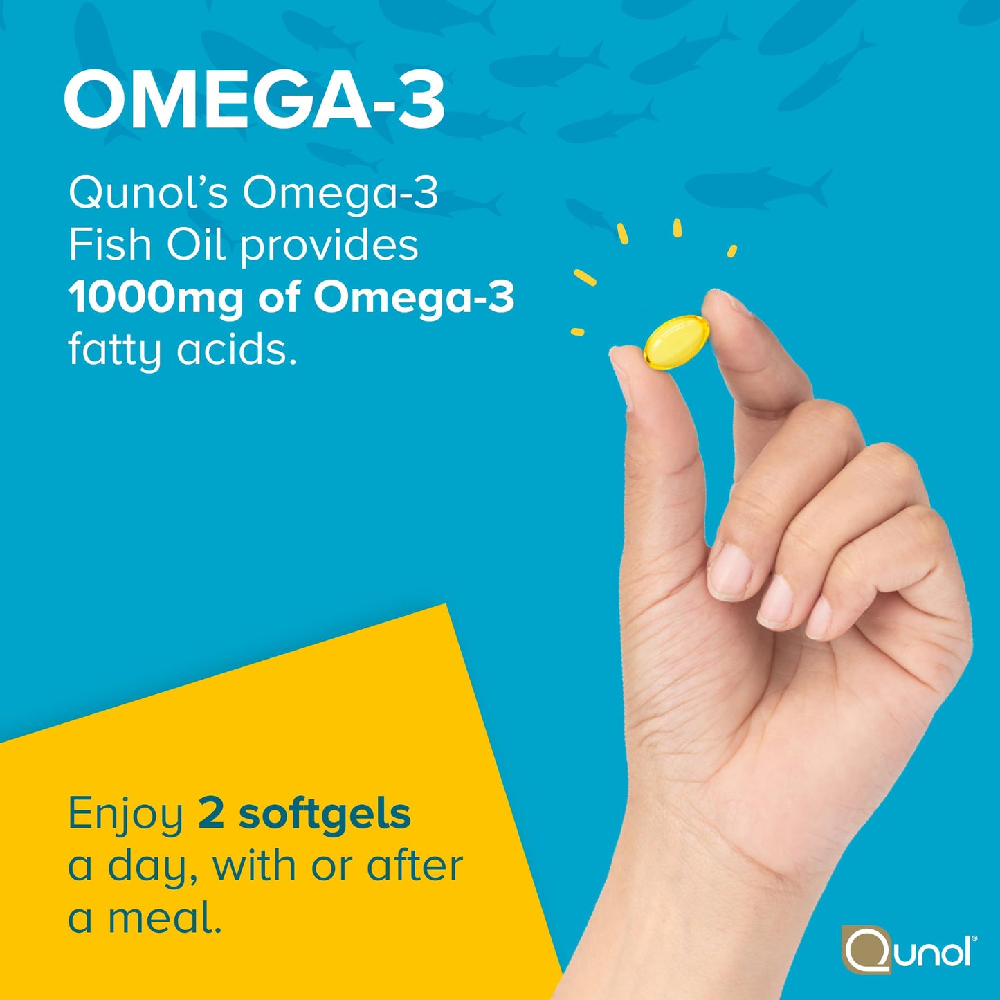 Qunol Fish Oil Omega-3 Mini Softgels 180 Count