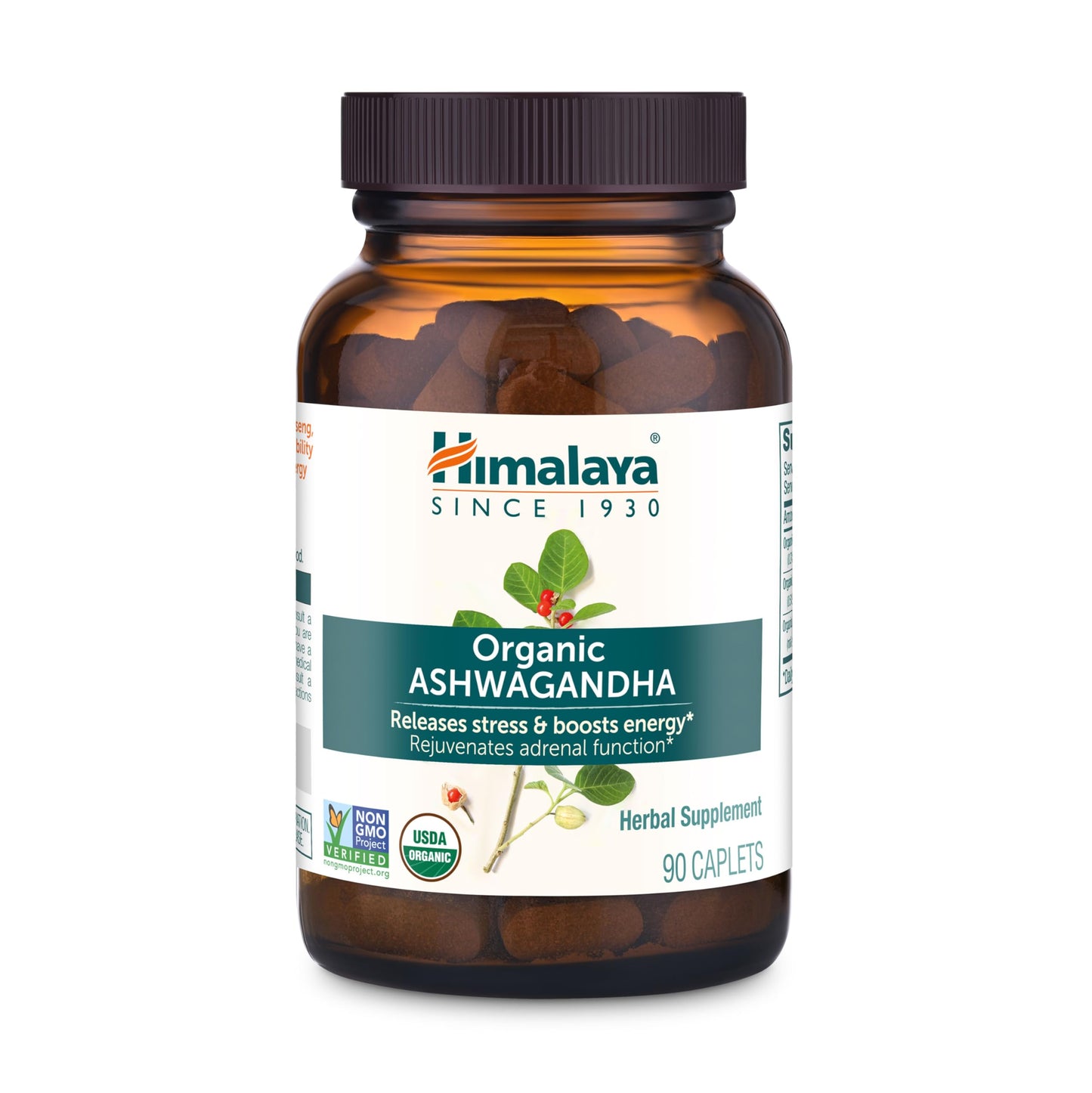 Himalaya Organic Ashwagandha Root 670 mg, 90 Capsules