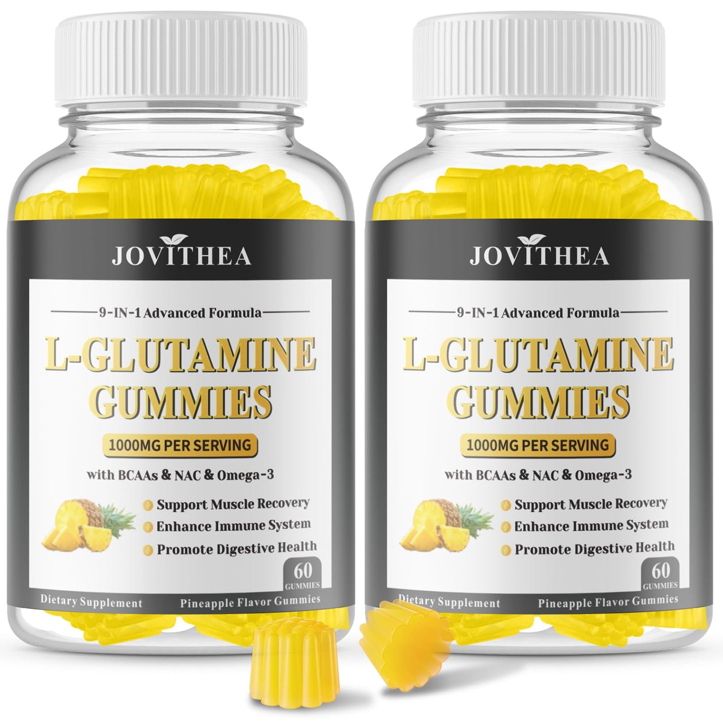 JOVITHEA L-Glutamine Gummies 1000mg, 120 Count
