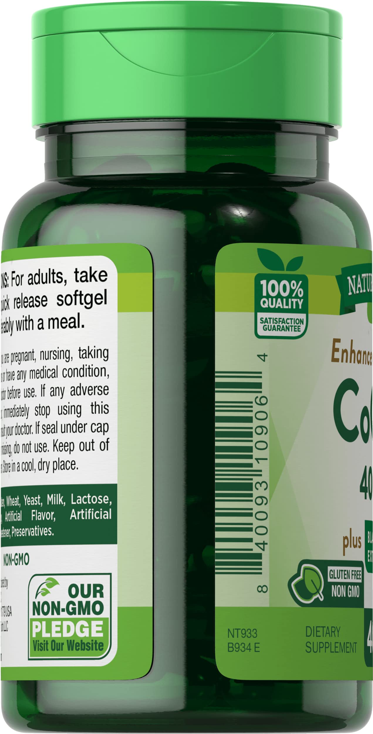 Nature's Truth CoQ10 Plus Black Pepper Extract 400mg Soft Gels, 80 Count