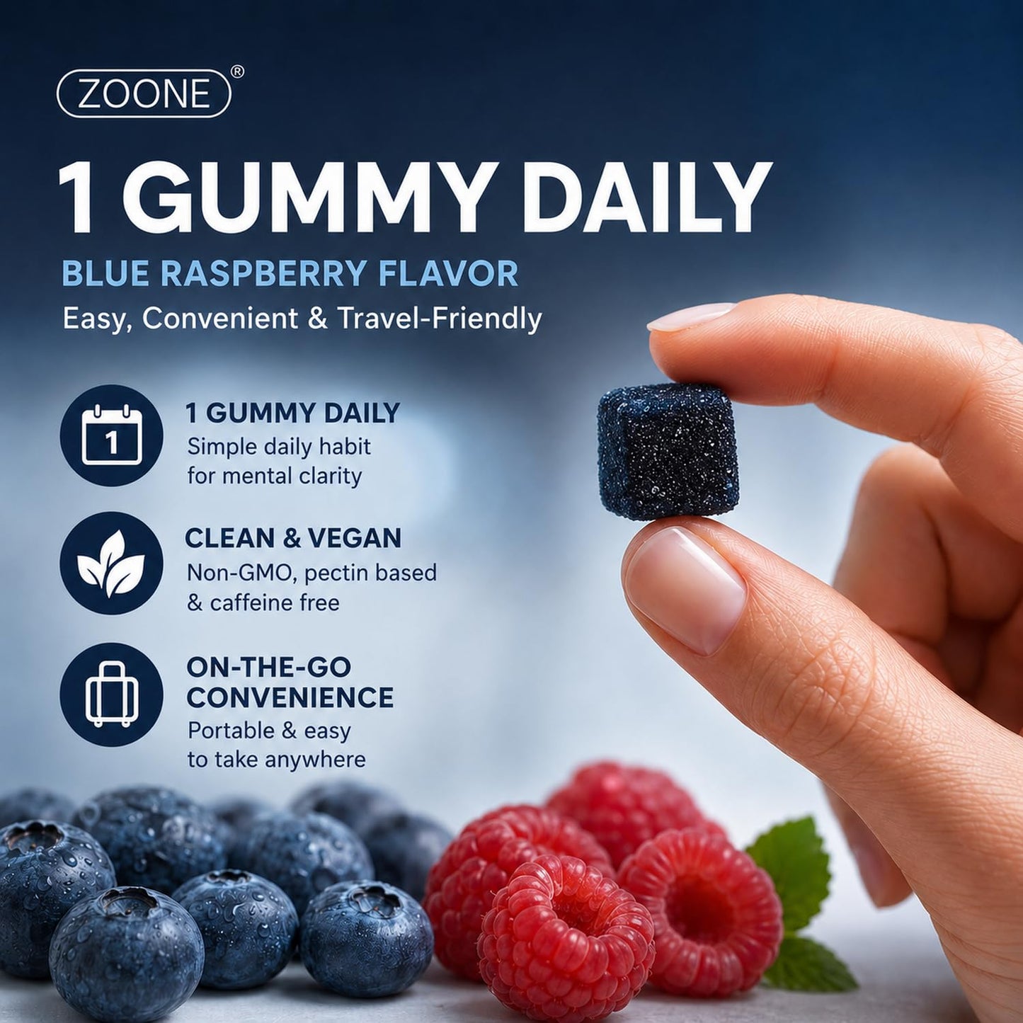Zoone Methylene Blue Gummies 5mg, 60 Count