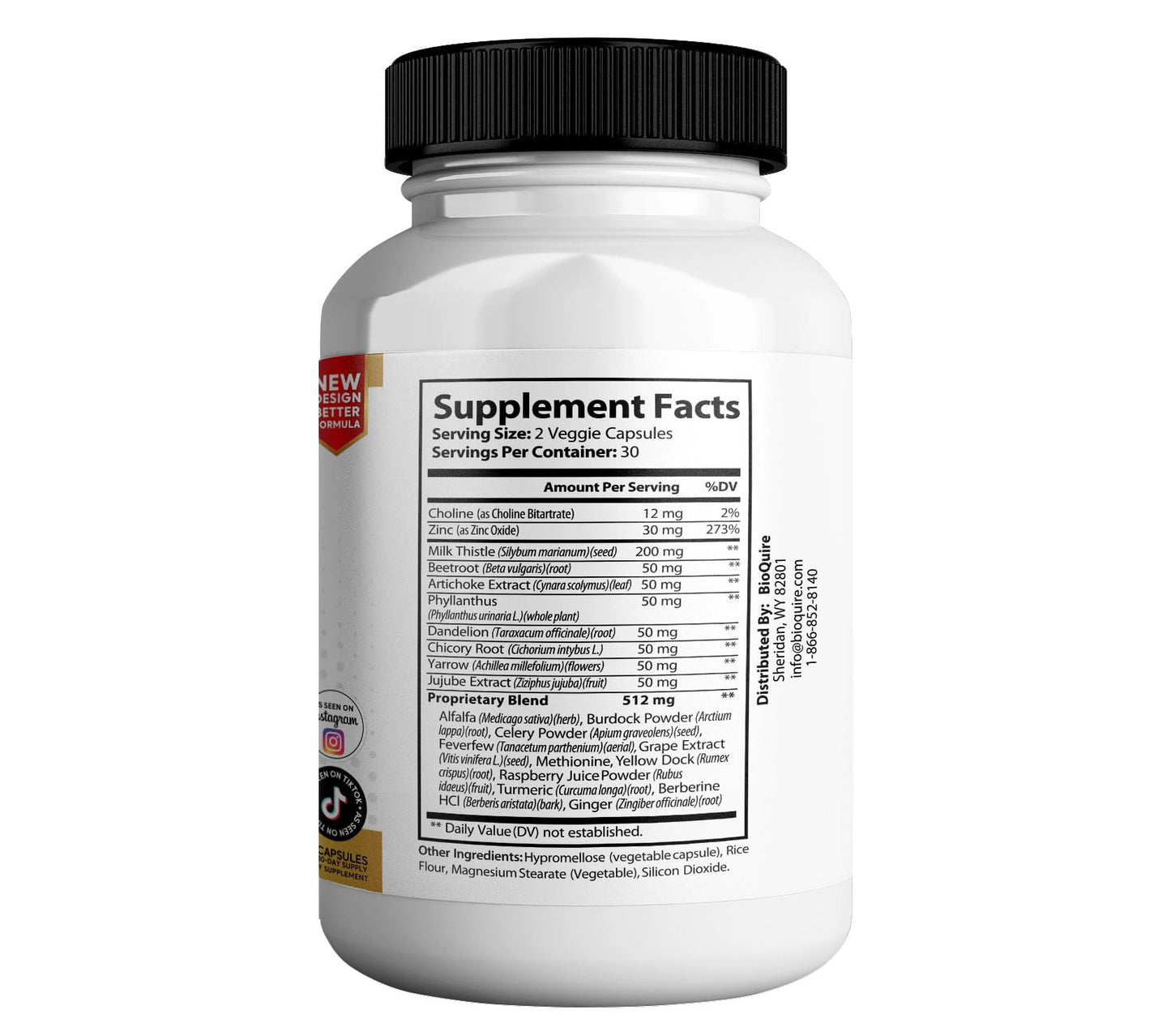 BIOQUIRE Liver Reset Max Extra Strength Supplement Capsules, 60