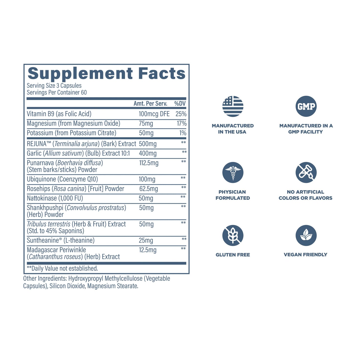 Revive Blood Pressure Support Supplement Capsules 180 Count
