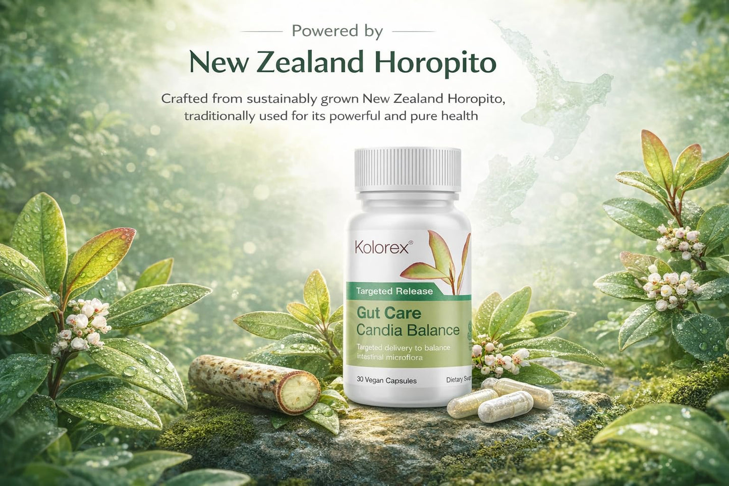 Kolorex Advanced Candida Care – Targeted Release Gut Balance Capsules, 30 Count