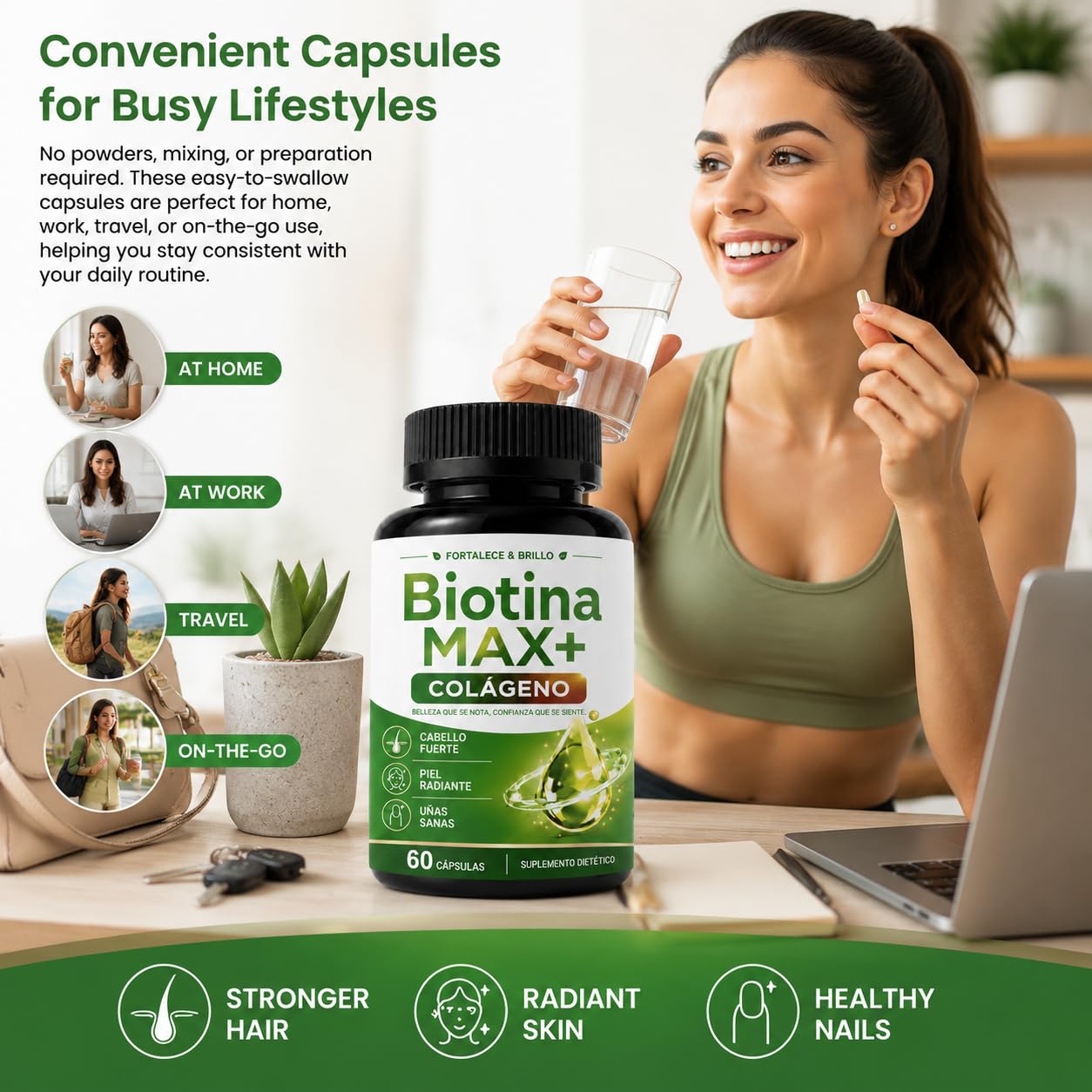 BunnyPal Biotina Max Colageno Capsules, 60 Capsules
