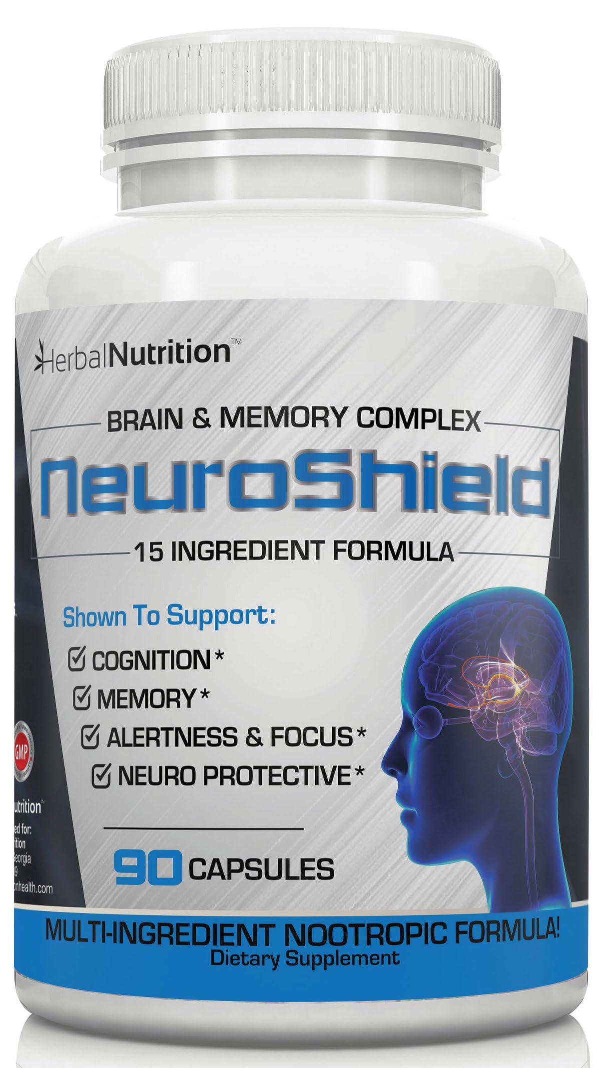 Herbal Nutrition NeuroShield Brain Health & Memory Support Supplement Capsule, 90 Capsules