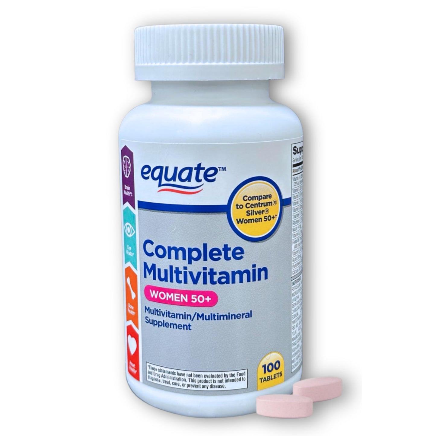 FUSION SHOP STORE Multivitamin Multimineral Tablets for Women 50+, 100 Tablets