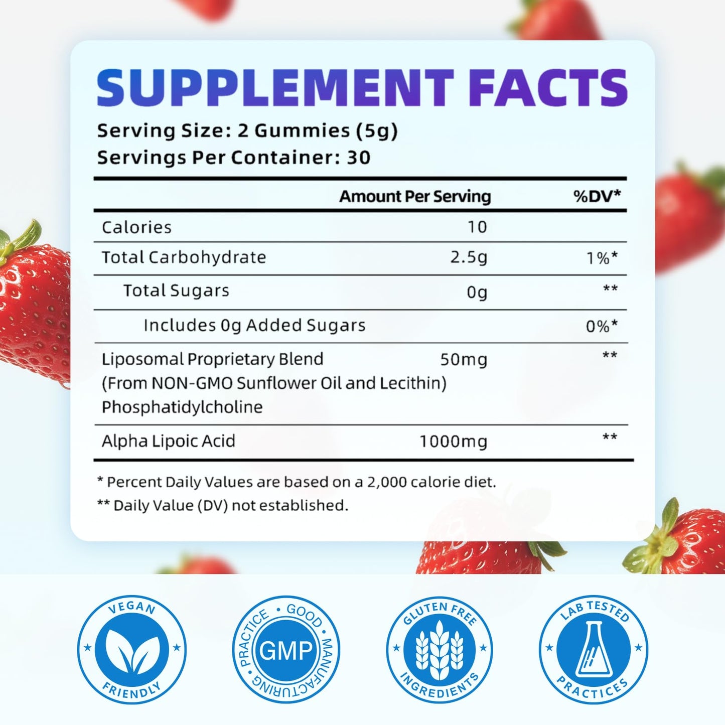 softbear Liposomal Alpha Lipoic Acid Gummies 60 Count