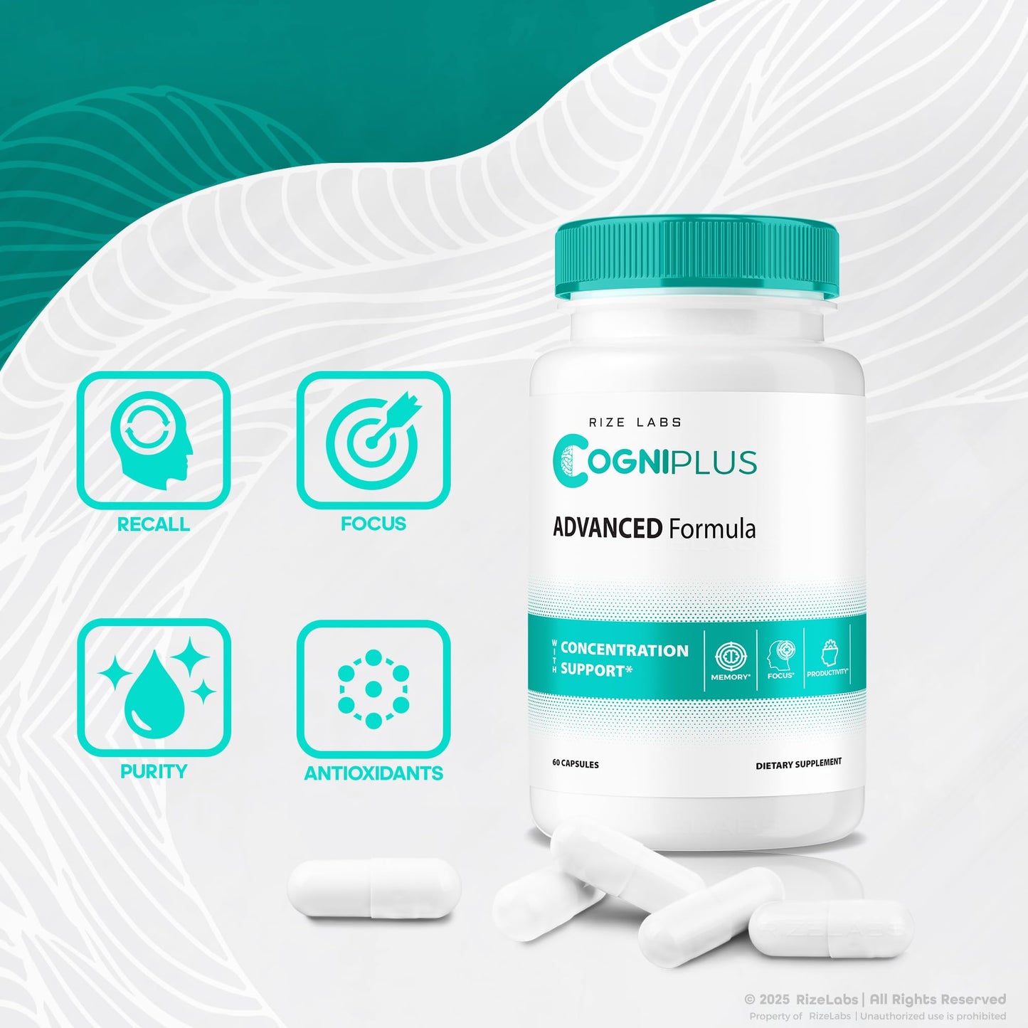 Rize Labs Cogni Plus Capsules, 180 Capsules