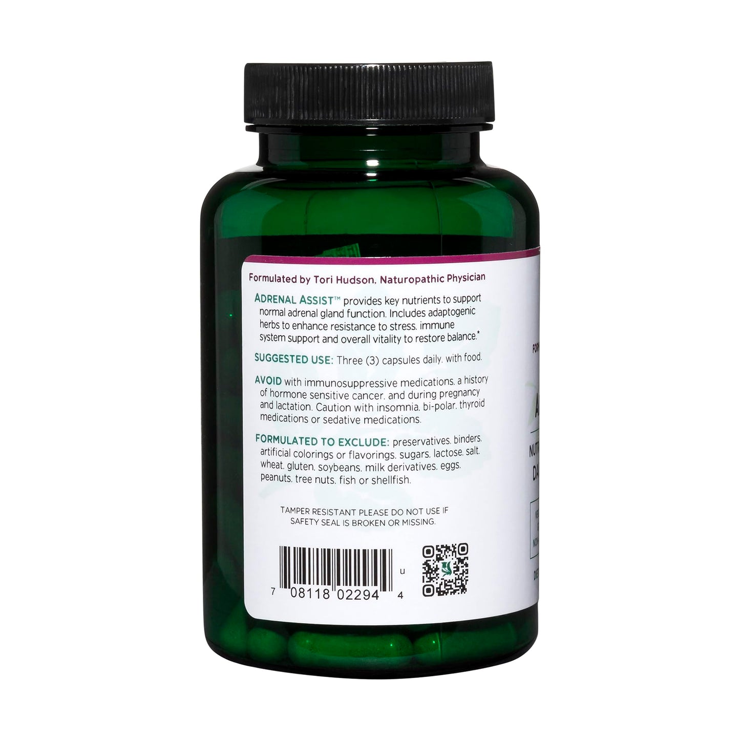Vitanica Adrenal Assist Adrenal Support, Vegan, 90 Capsules