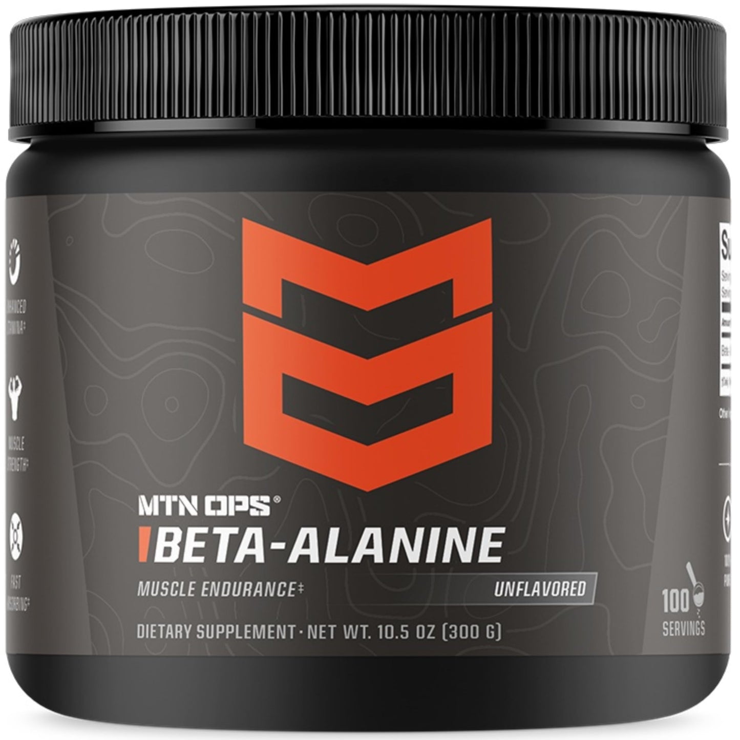 MTN OPS Beta Alanine Pre Workout for Muscle Endurance & Strength, Powder, 10.5 oz