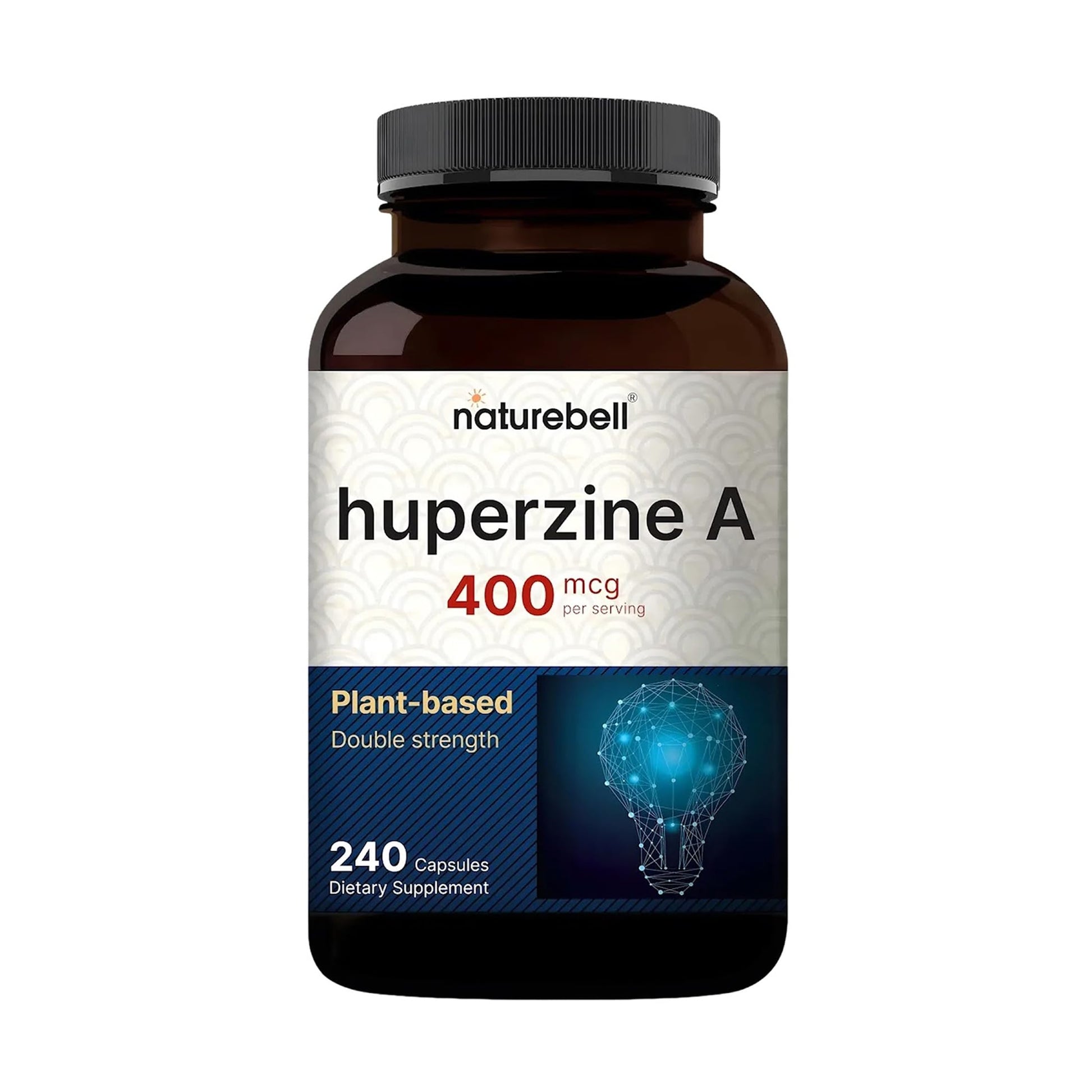 NatureBell Huperzine A 400mcg Capsules, 240 Count