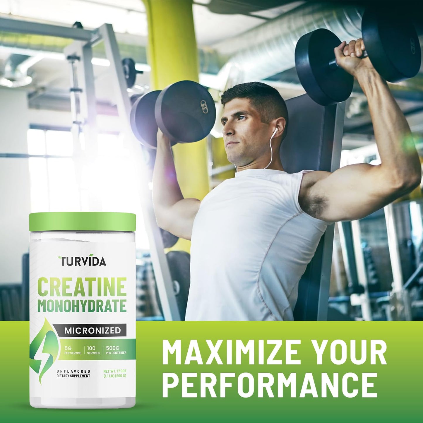 Generic Creatine Monohydrate Micronized Creatine Powder for Men and Women, Pre Workout Supplement, Pure Monohydrate Creatine for Strength, Workout Support, Micronized for Better Absorption 17.9 oz
