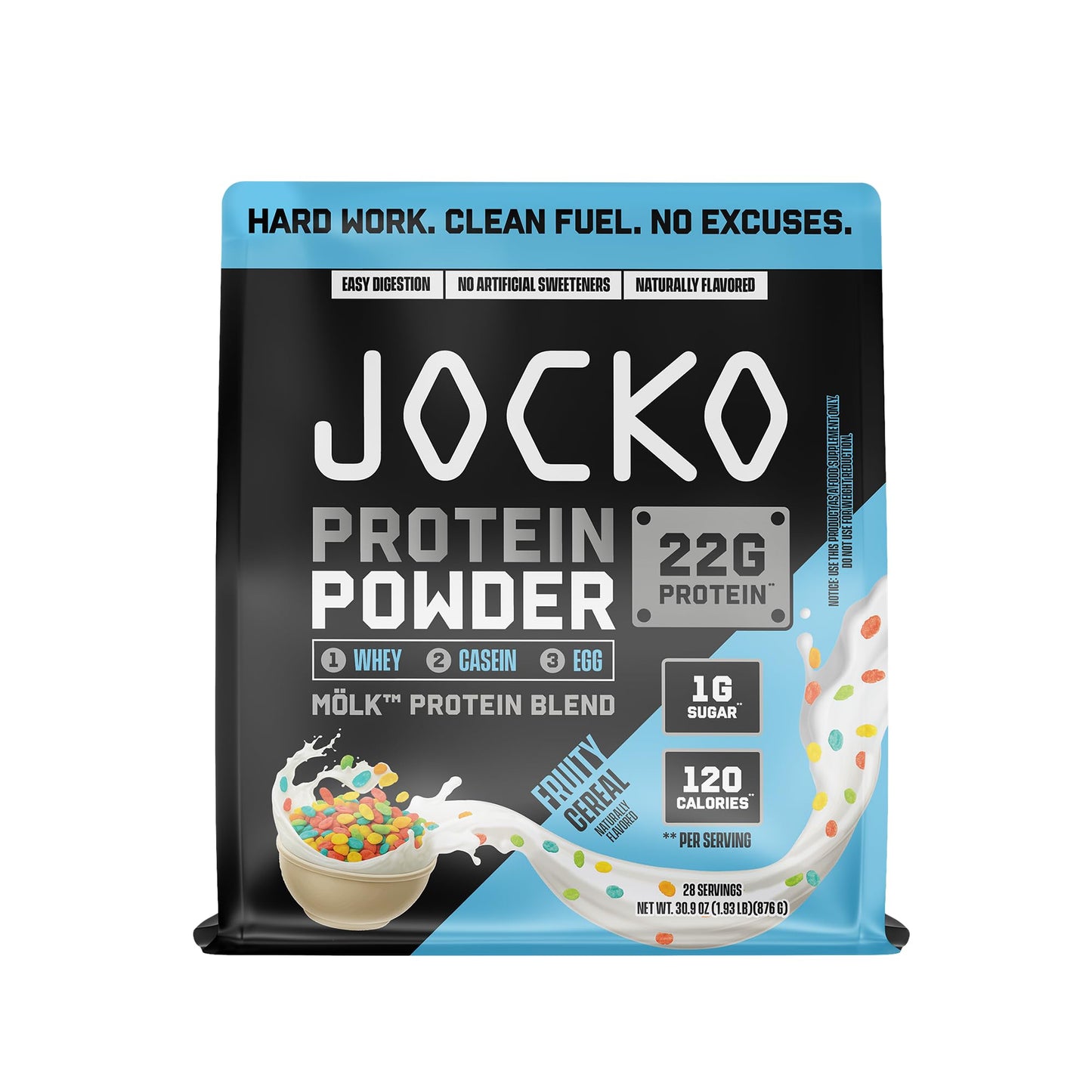 Jocko Fuel Whey Protein Powder, Fruity Cereal, 32 Servings, 2 lb