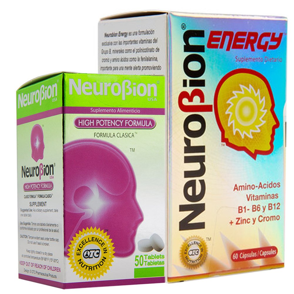 Neurobion Energy + High Potency B-Vitamin Dietary Supplement with Zinc Tablets, 1 Count