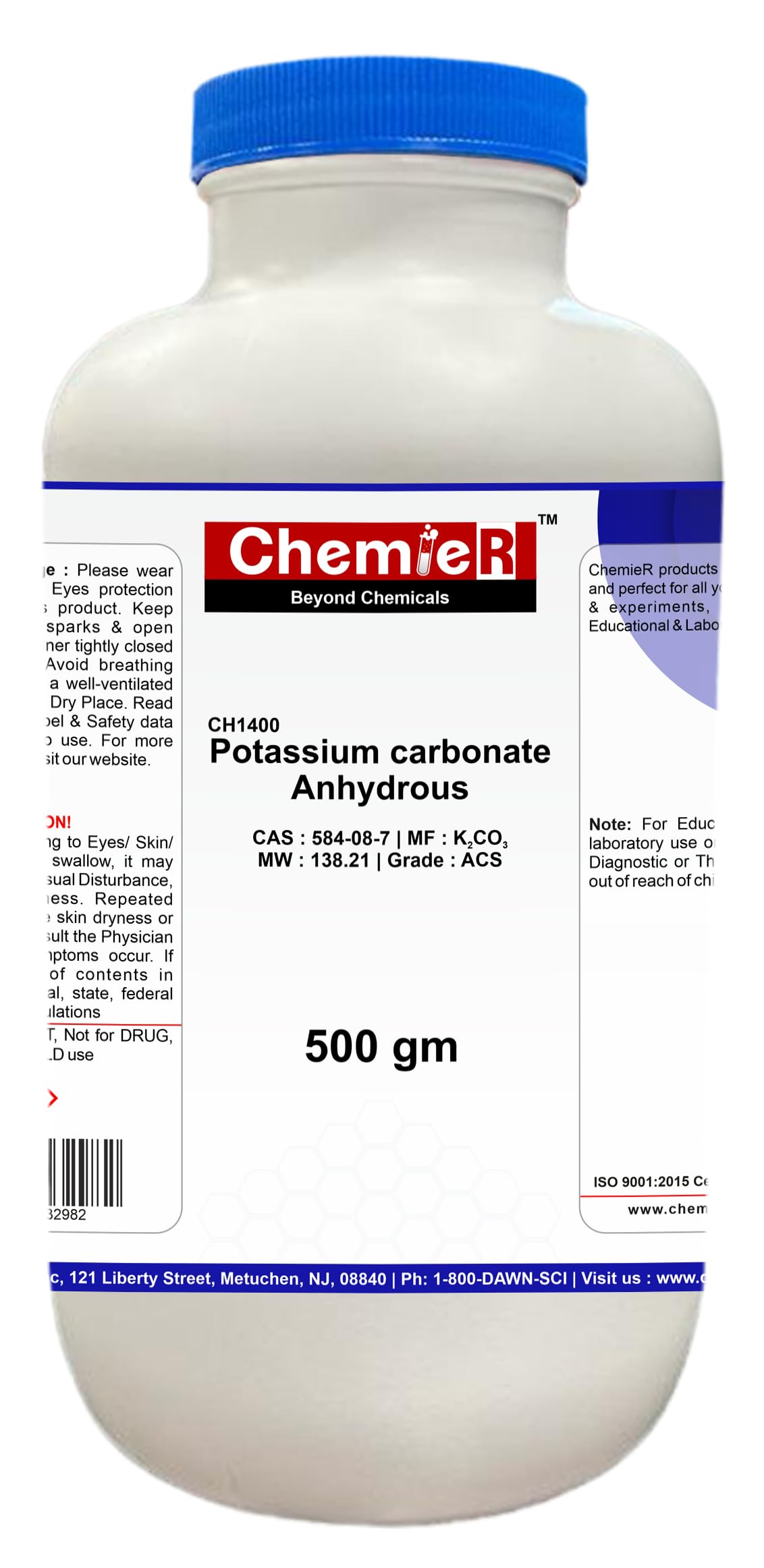Dawn Scientific Inc. Potassium Carbonate [K2CO3] 99% ACS Grade Powder 1