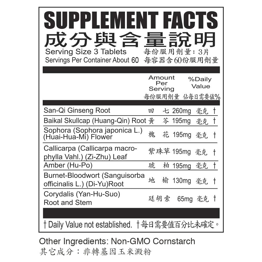 Chu Kiang Brand Fargelin High Strength 180 Tablets