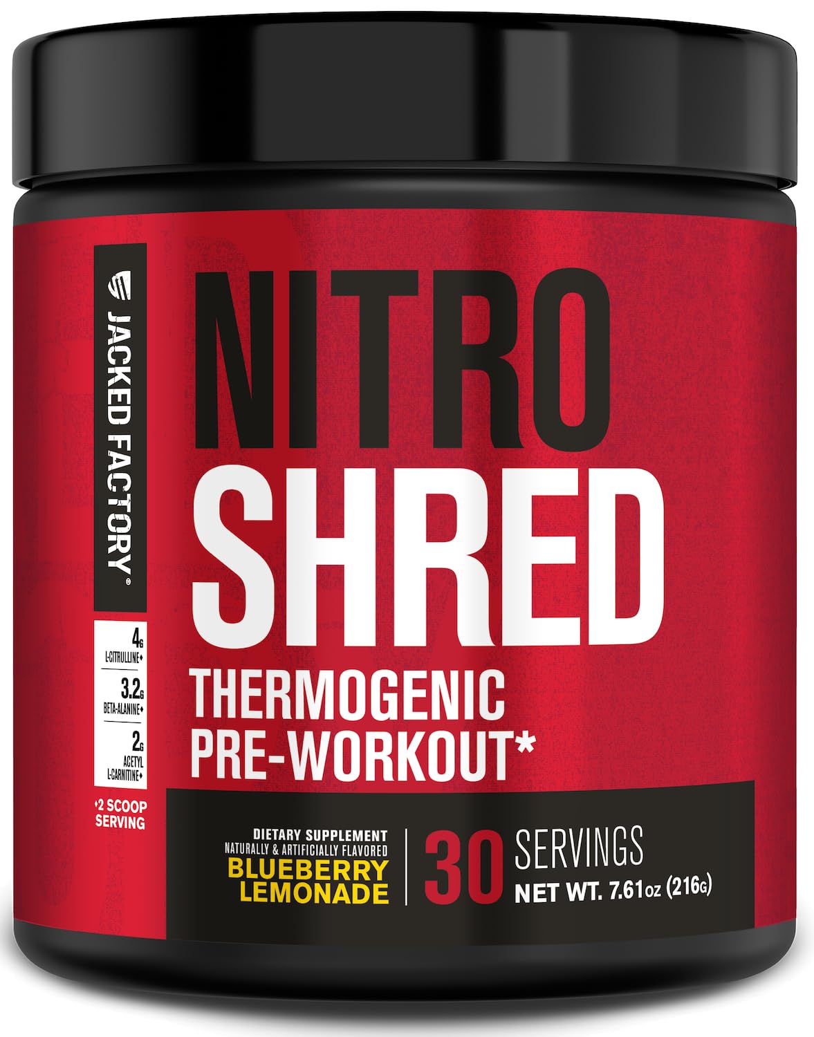 Jacked Factory NITROSURGE Shred Pre Workout Supplement Powder 7.61