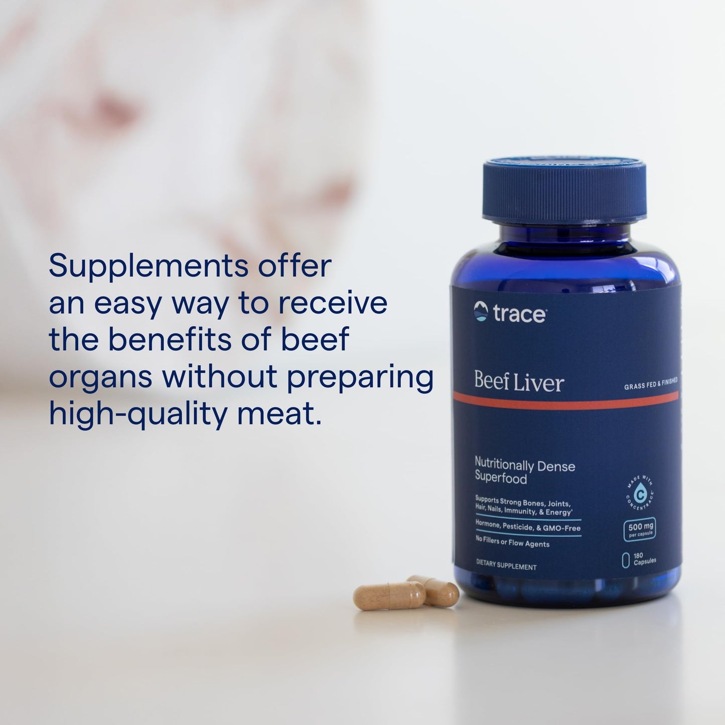 Trace Minerals Ancestral Beef Liver Capsules, 180 Count