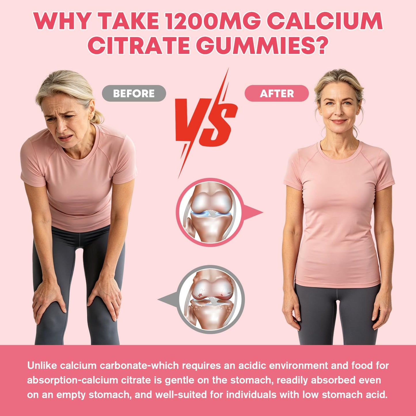 YANLUOBO Calcium Gummies for Women 60 Count