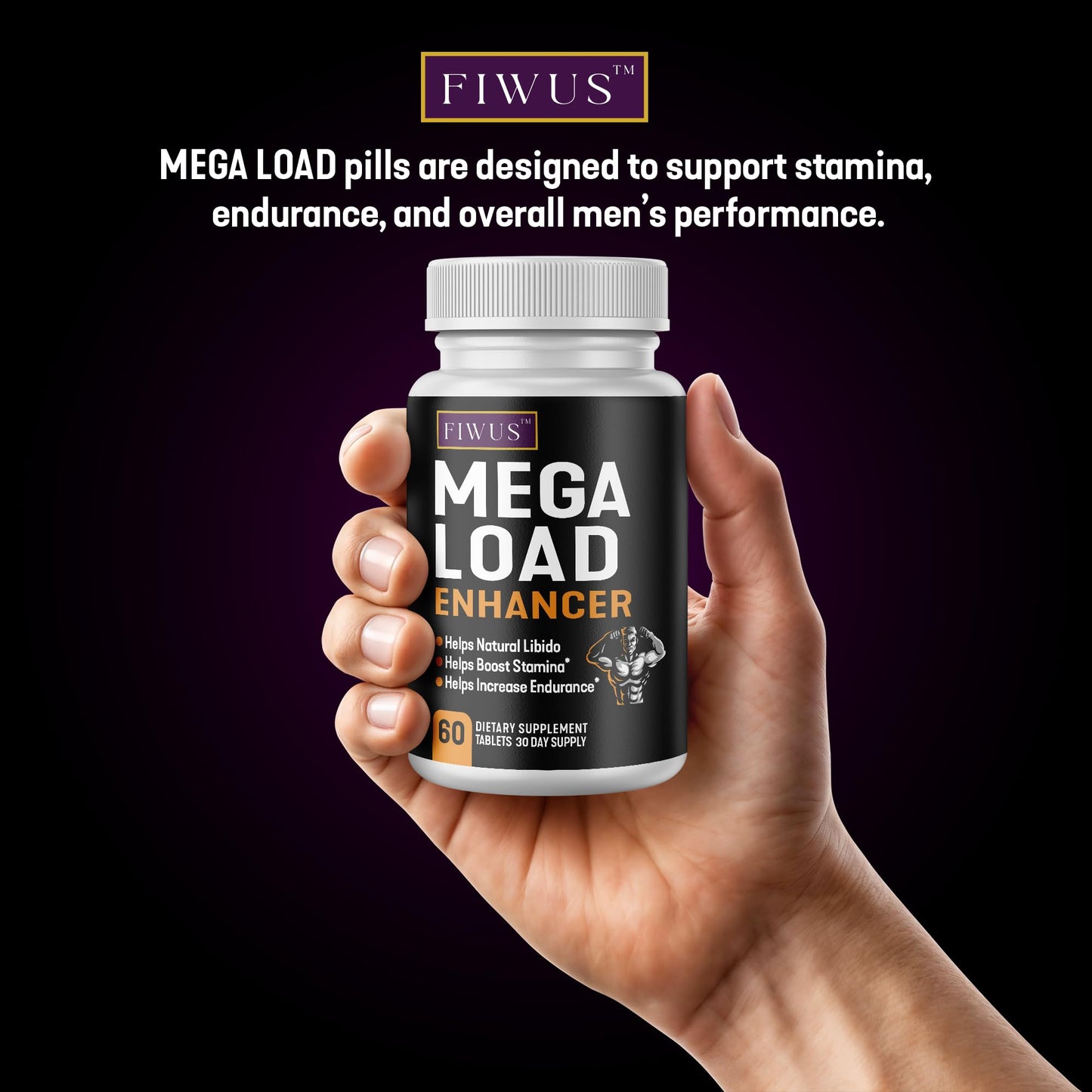 Fitness InspireWays FIWUS Increase Load Size & Intensity – Mega Load Volume Booster for Men 60 Capsules