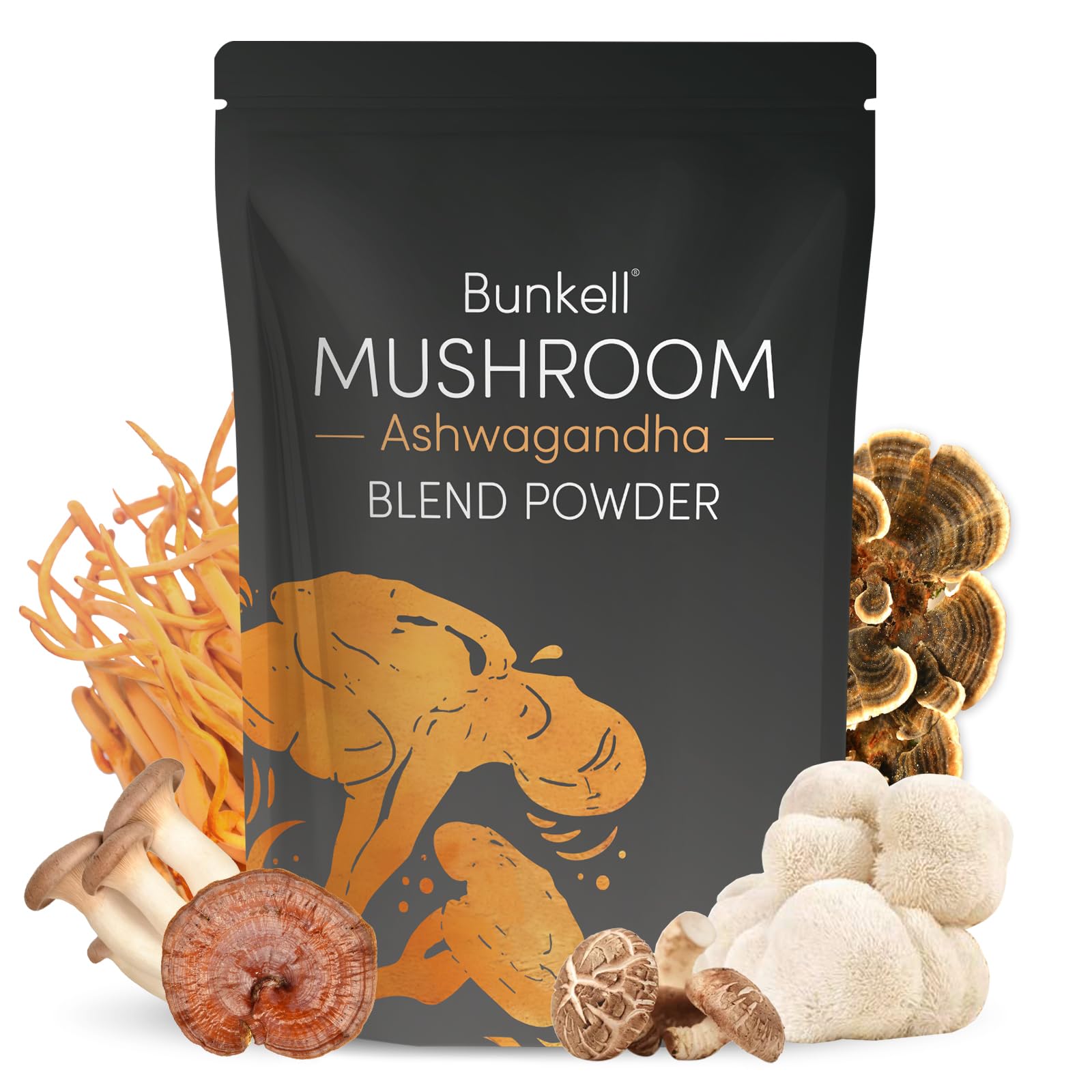 Bunkell Ashwagandha Mushroom Powder, 6.35 oz