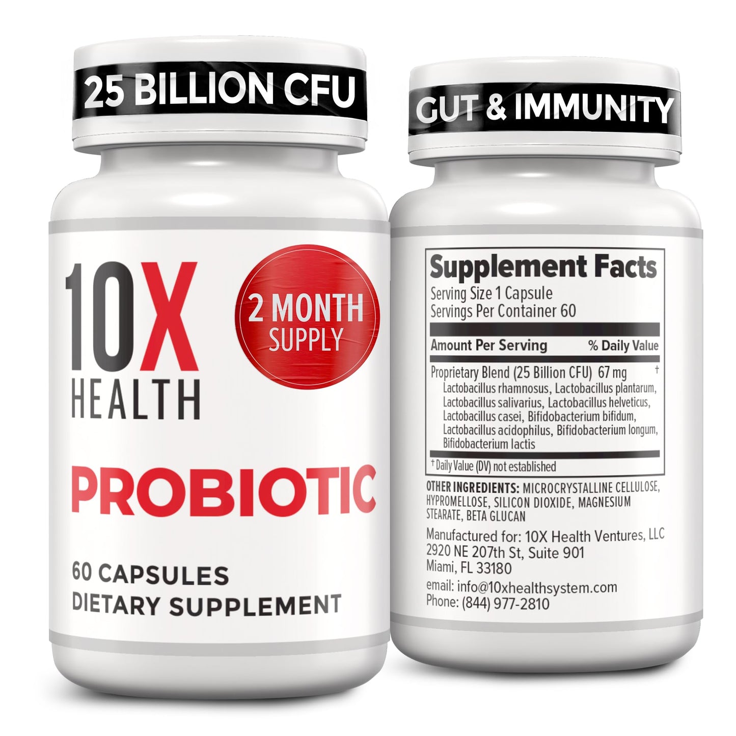 10X Health System Probiotics for Men, 60 Capsules