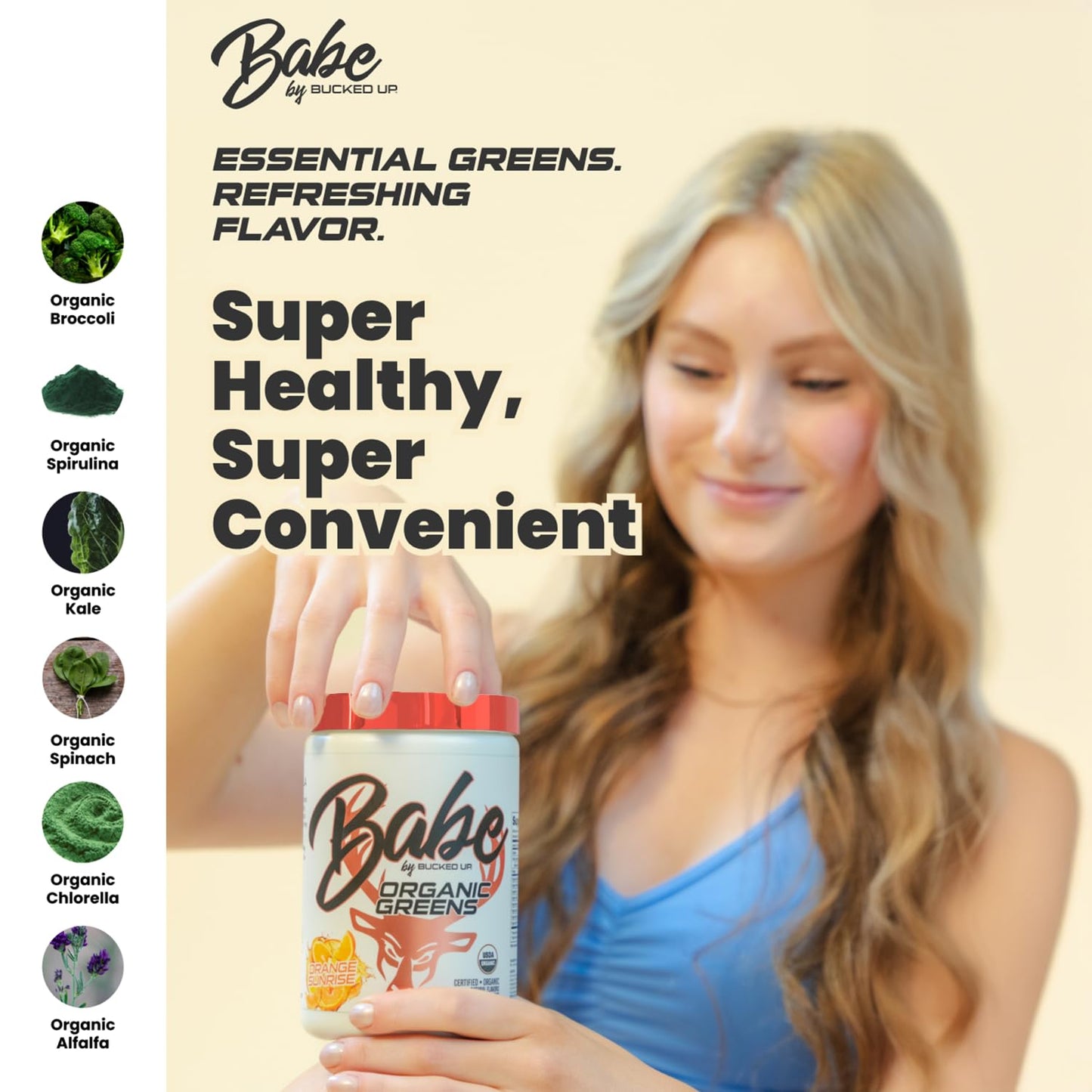 Bucked Up Greens Superfood Powder Orange Sunrise, 11.75 oz
