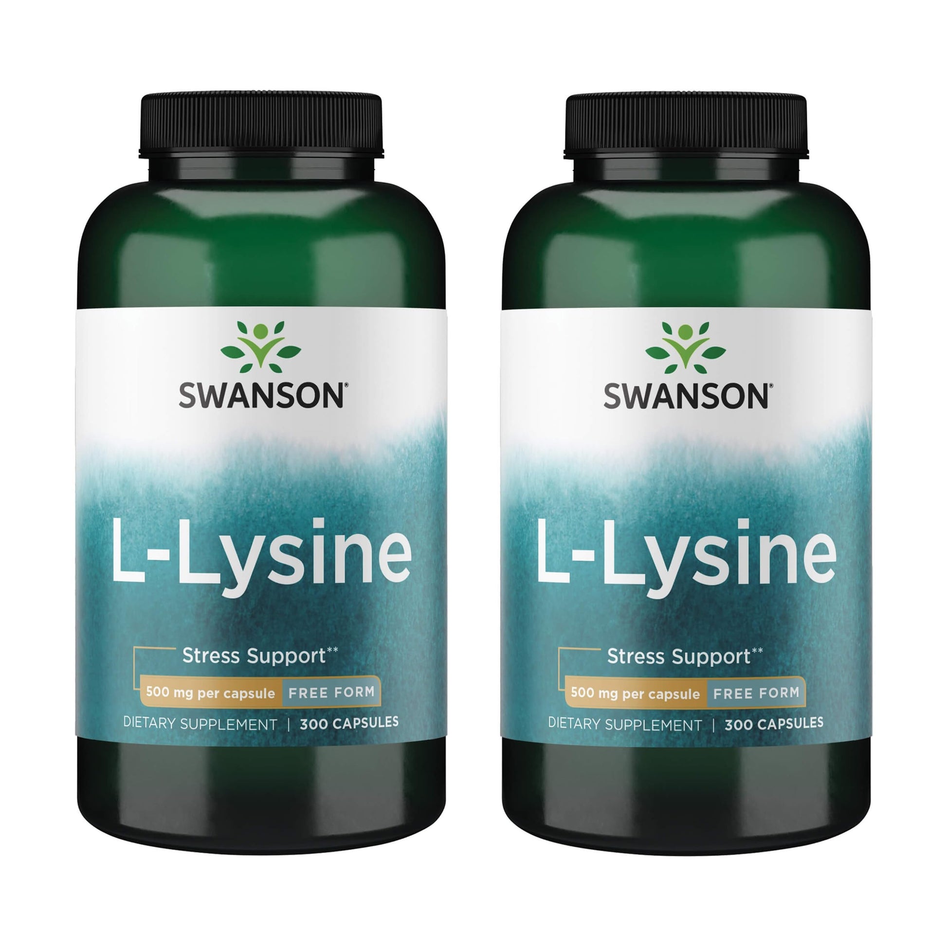 Swanson L-Lysine Amino Acid 500 mg, 600 Capsules