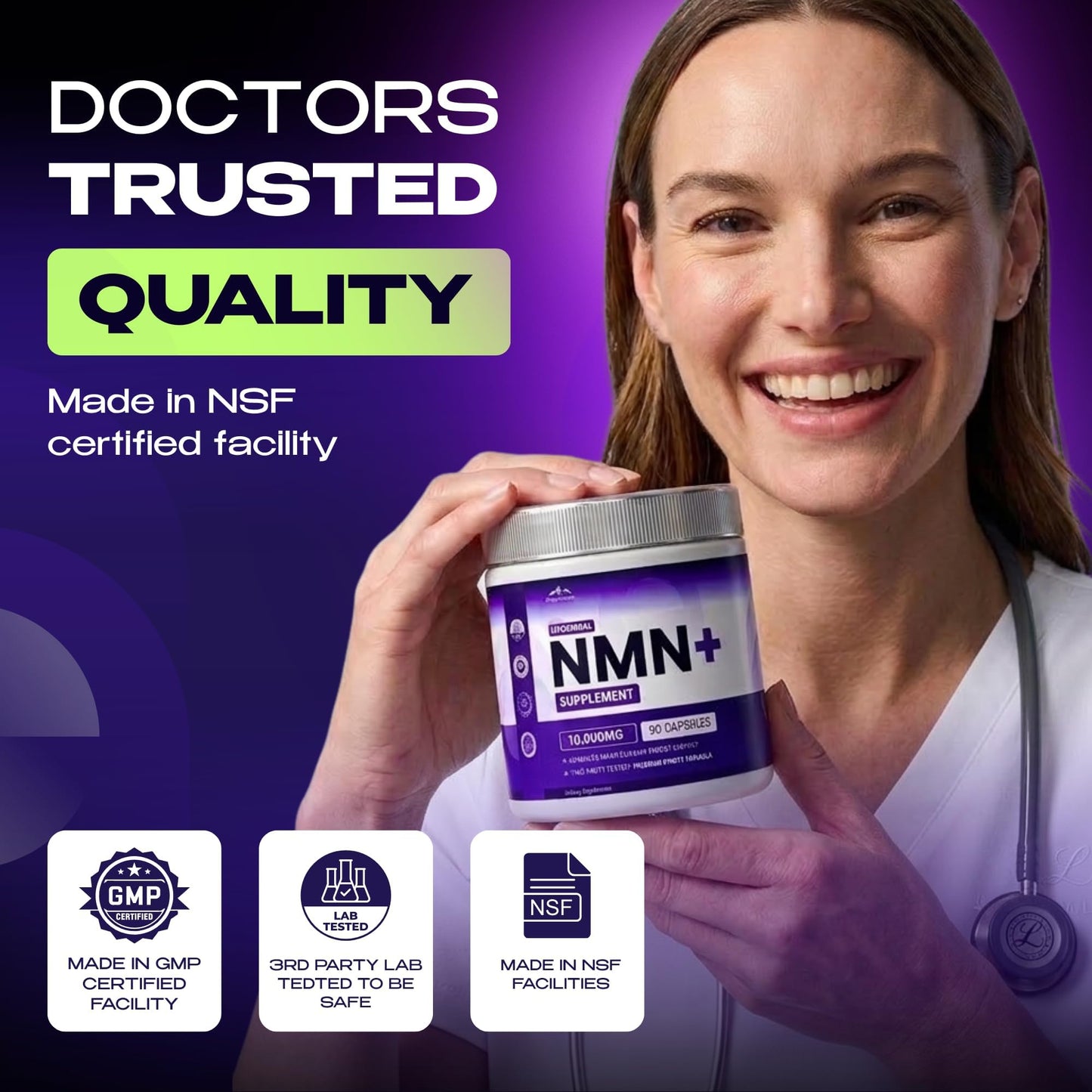 PURE HEALTH MAX NMN Supplement with NAD+ and Resveratrol with Rutin Quercertin and Catechins NMNH Alternative, 30 Capsules