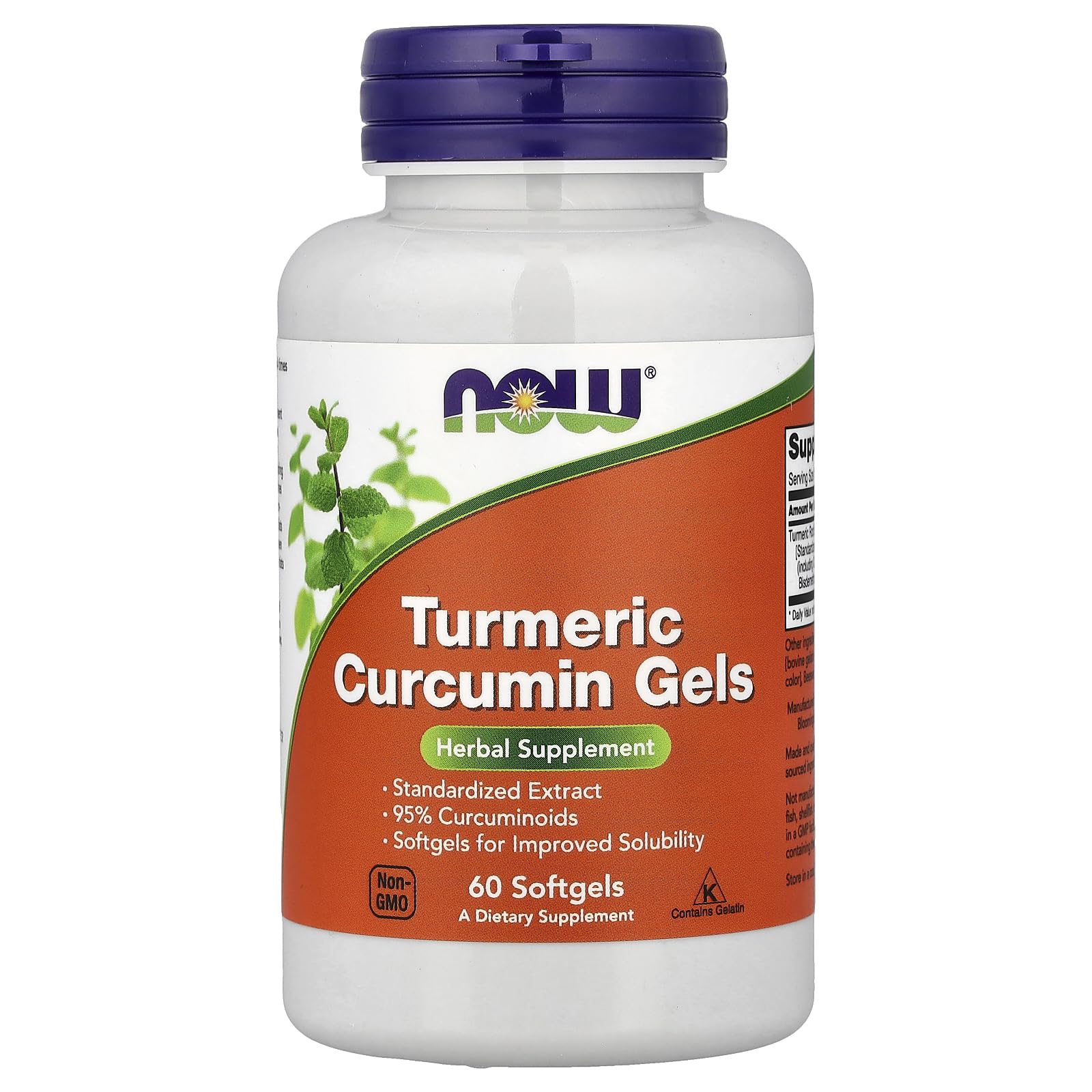 NOW Foods Turmeric Curcumin Softgels 60 Count