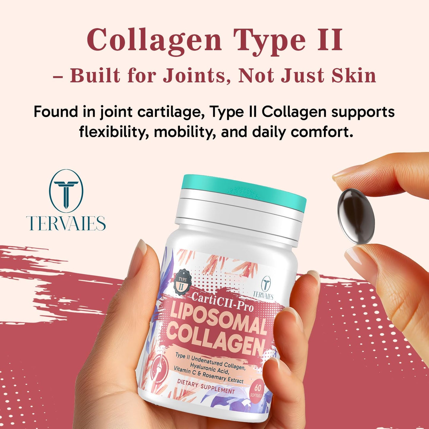 Tervaies Liposomal Collagen Joint Support Softgels, 60 Count