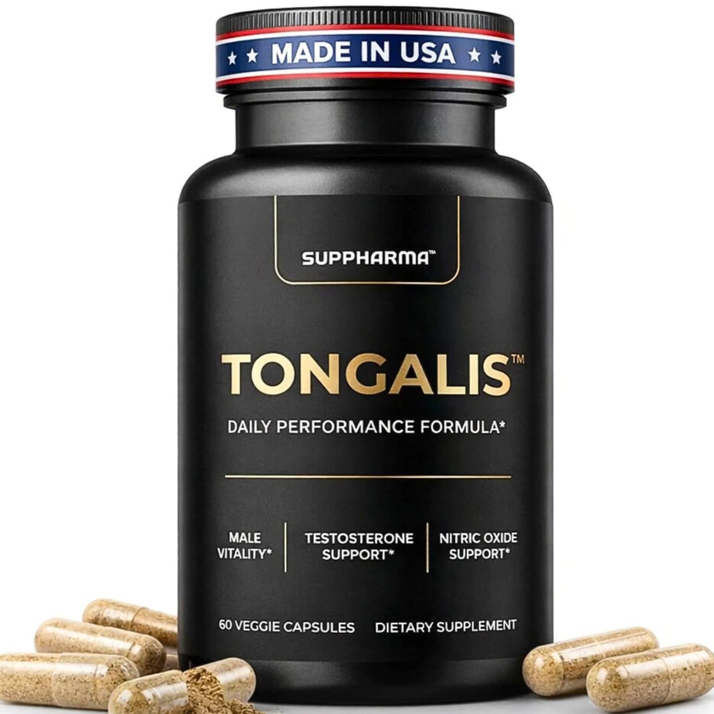 Suppharma Tongalis Testosterone & Nitric Oxide Support Capsule, 60 Veggie Capsules