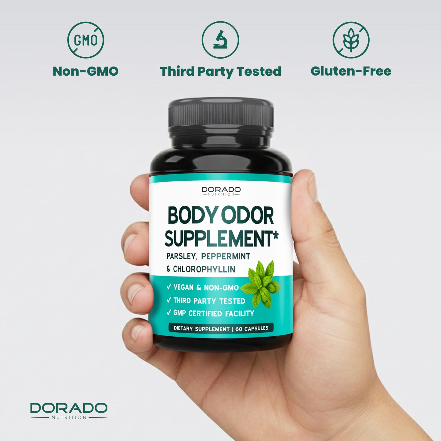 DORADO NUTRITION Body Odor Supplement Chlorophyll Capsules, 60 Count
