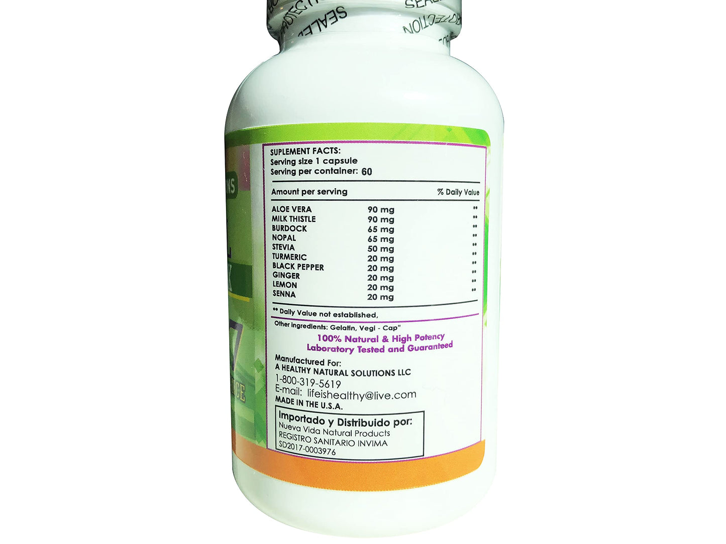 A Healthy Solutions Herbal Detox 07 - Harmonizes Gastrointestinal System - Natural Liver & Pancreatic Revitalizer, 90 Capsules