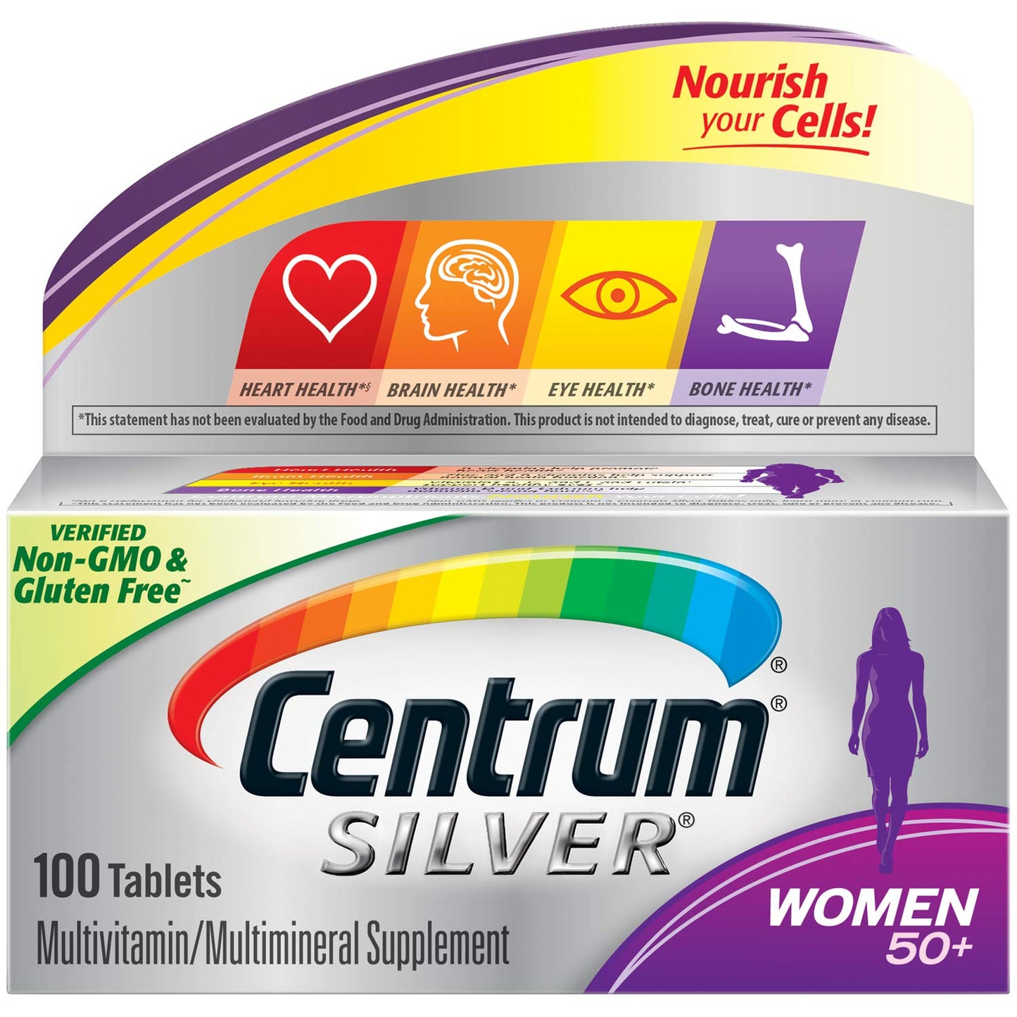 Centrum Silver Women's Multivitamin for Women 50 Plus Tablet, 100 Count