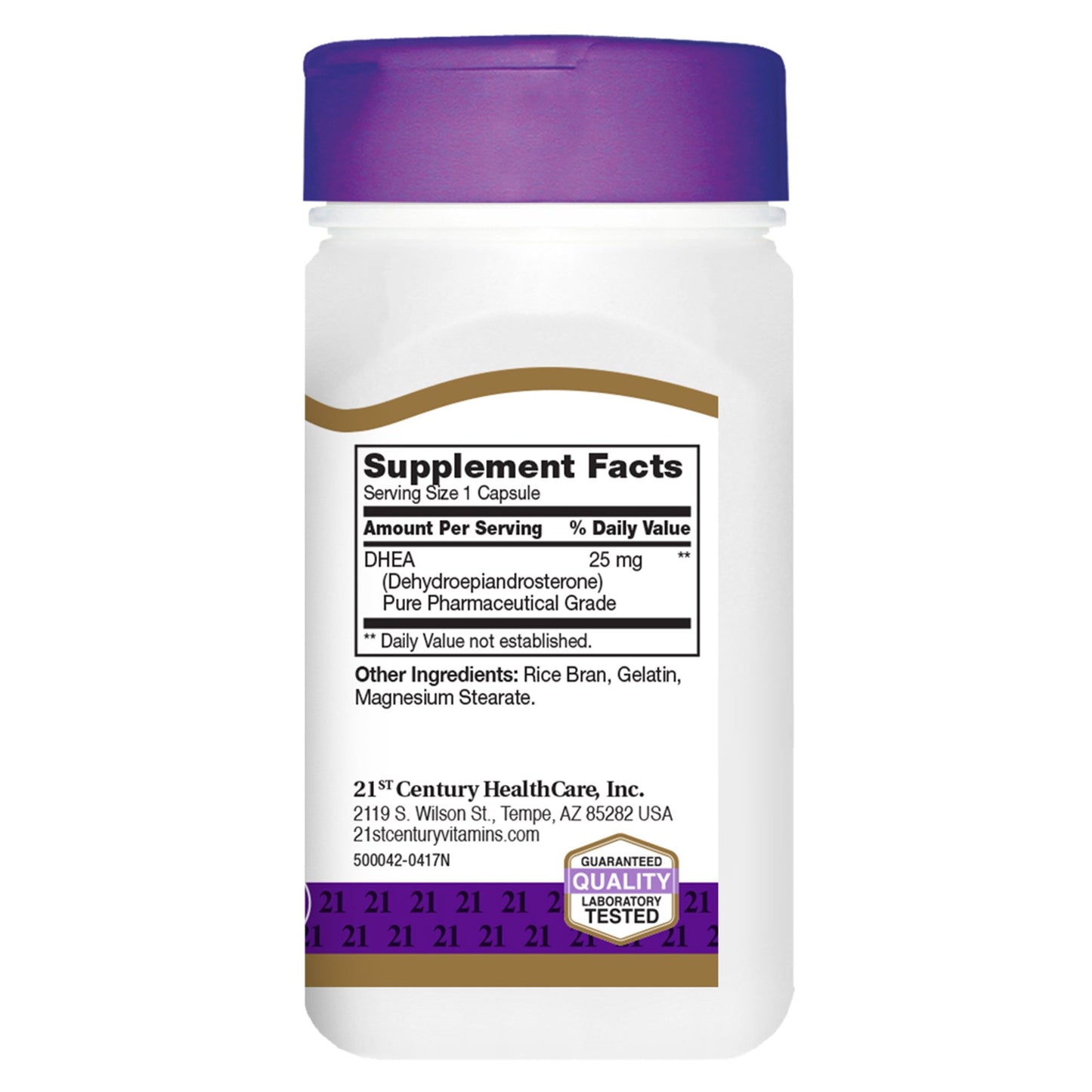 21st Century DHEA 25 mg Capsules, 180 Capsules