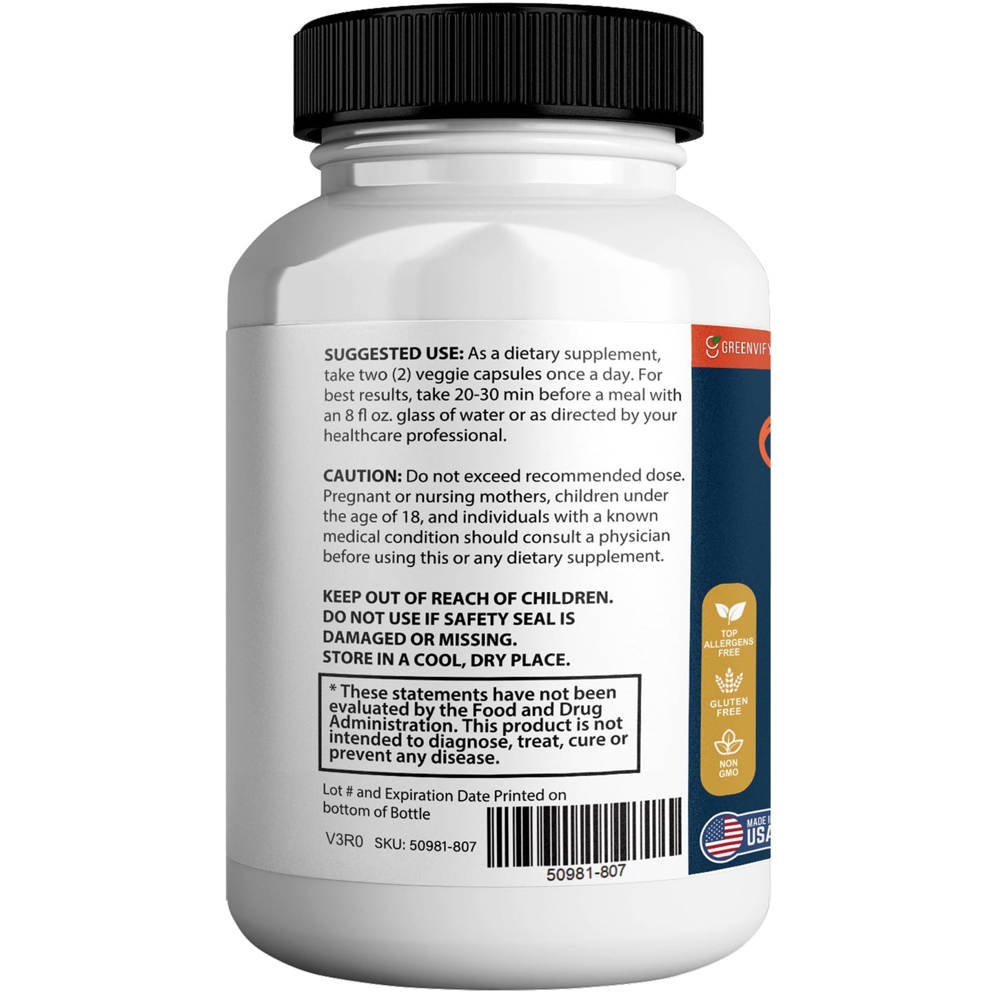 GREENVIFY LuminEye MAX Eye Health Supplement, 60 Capsules
