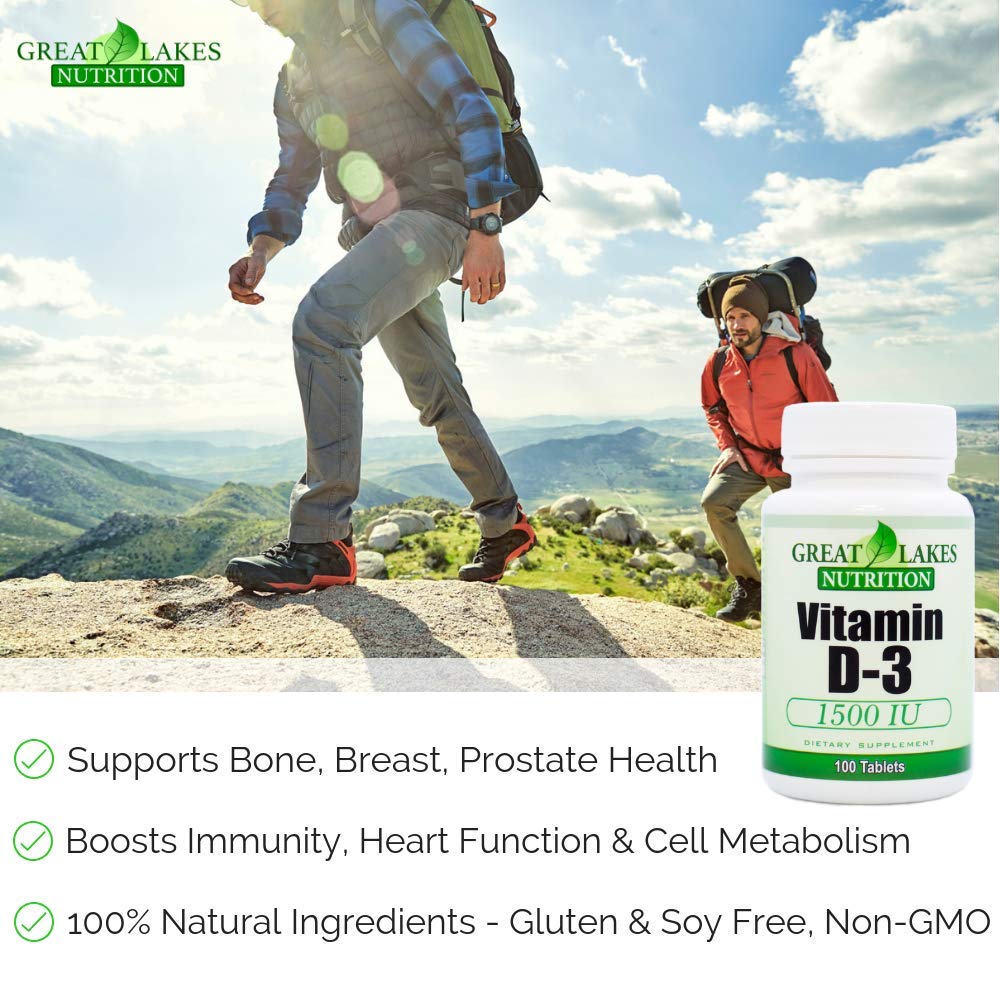 Great Lakes Nutrition Vitamin D3 Capsules 100