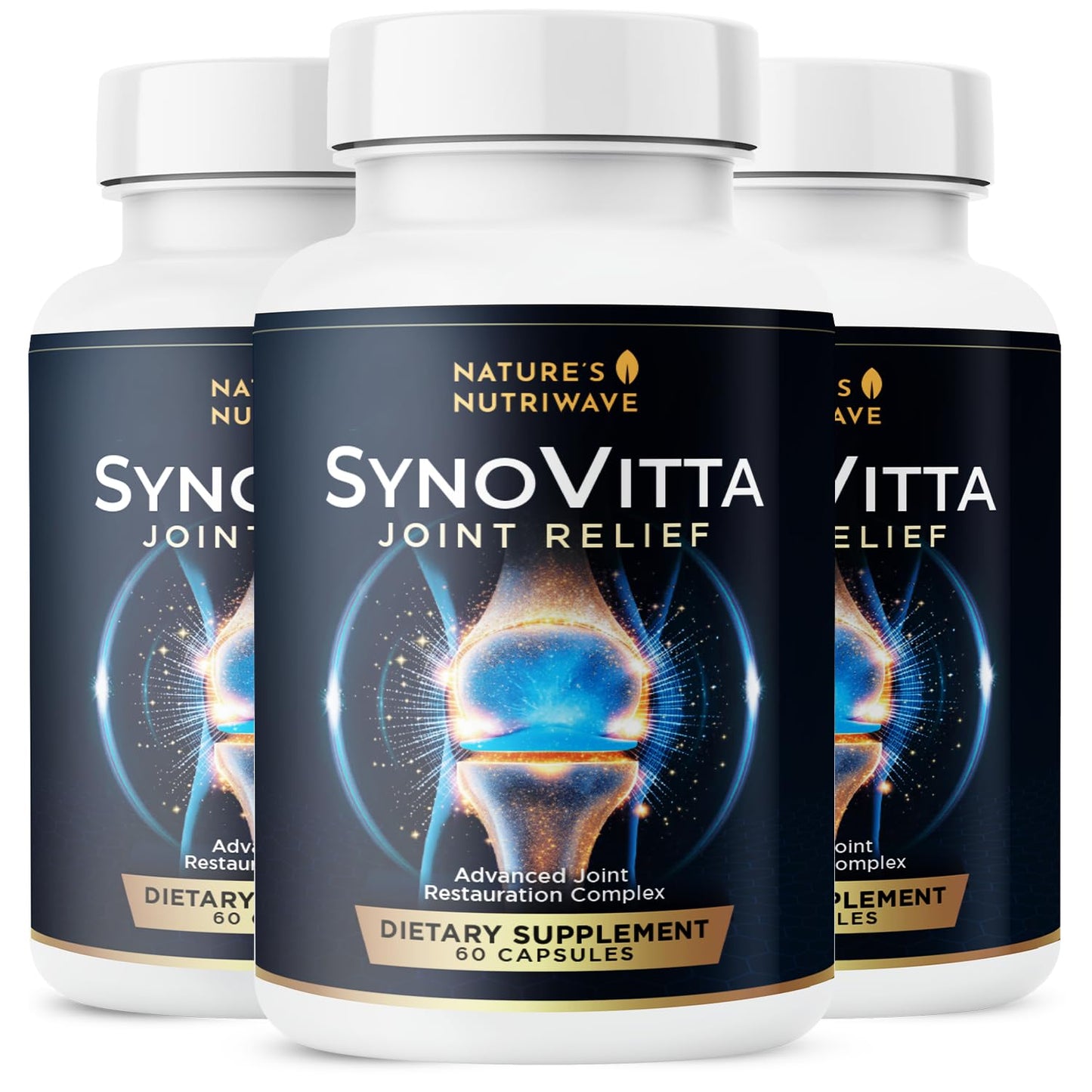 Nature’s NutriWave SynoVitta – Natural Joint Support Supplement with MSM, Glucosamine, Turmeric & Boswellia, 180 Capsules