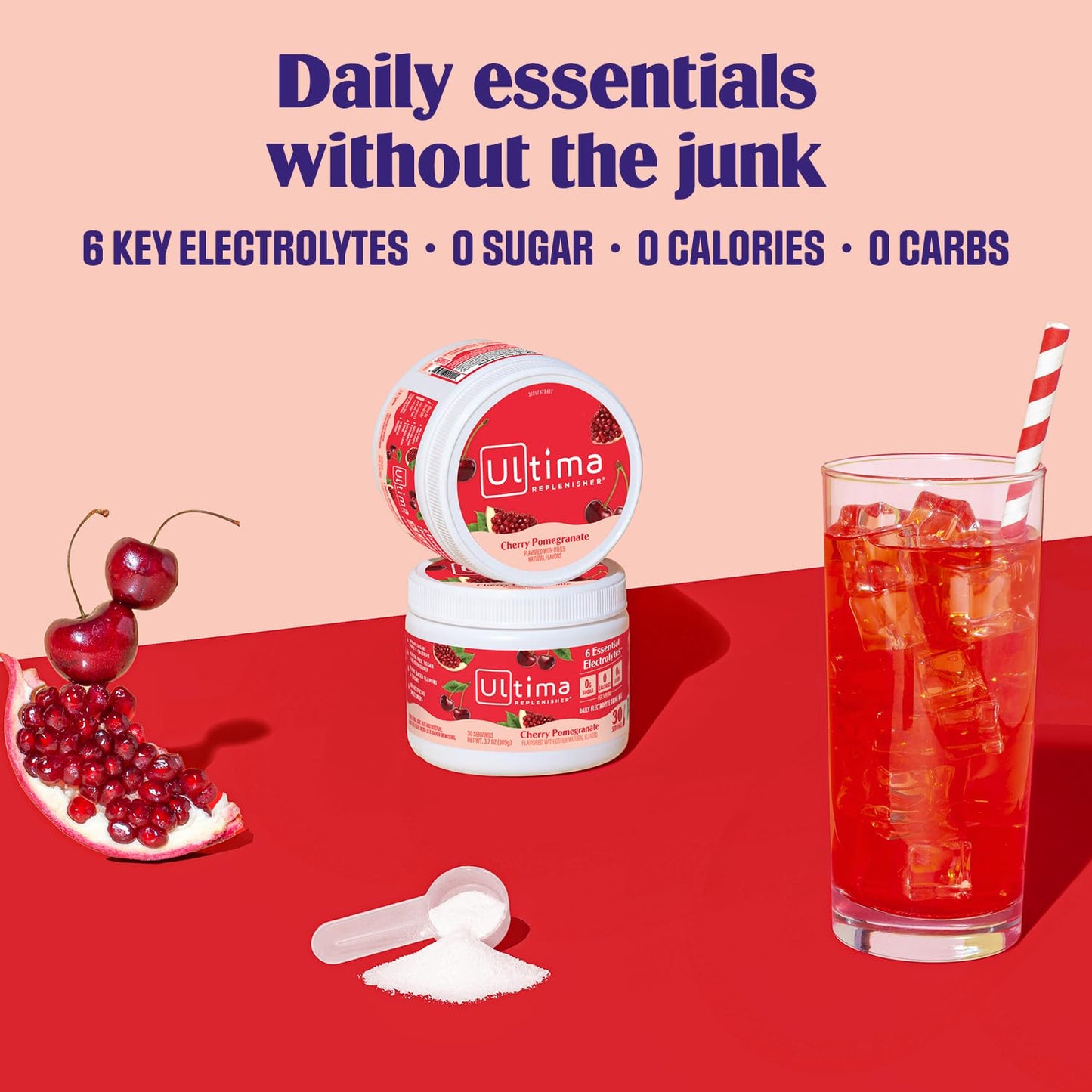 Ultima Replenisher Cherry Pomegranate Electrolytes Powder, 3.7 Ounce