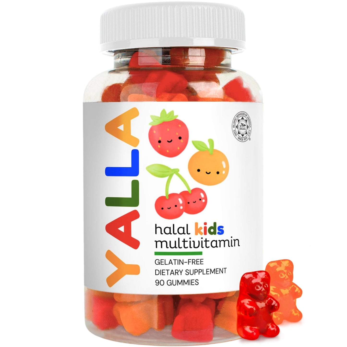 YALLA Halal Kids Multivitamin Gummy, 90 Count