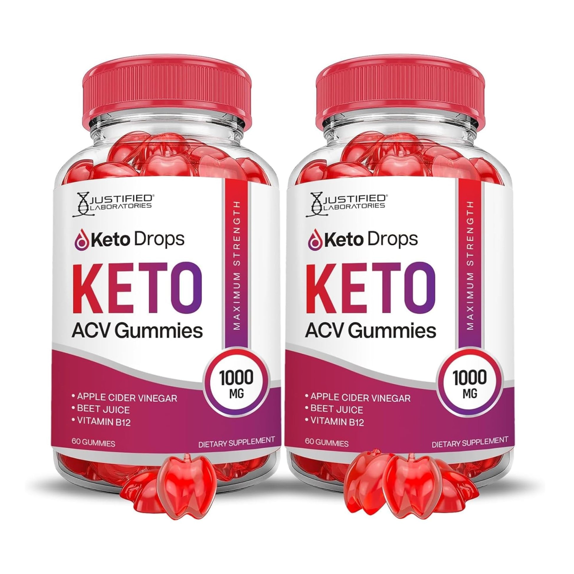 Justified Laboratories Keto Drops Keto ACV Gummies (1000 mg) Gummy 120