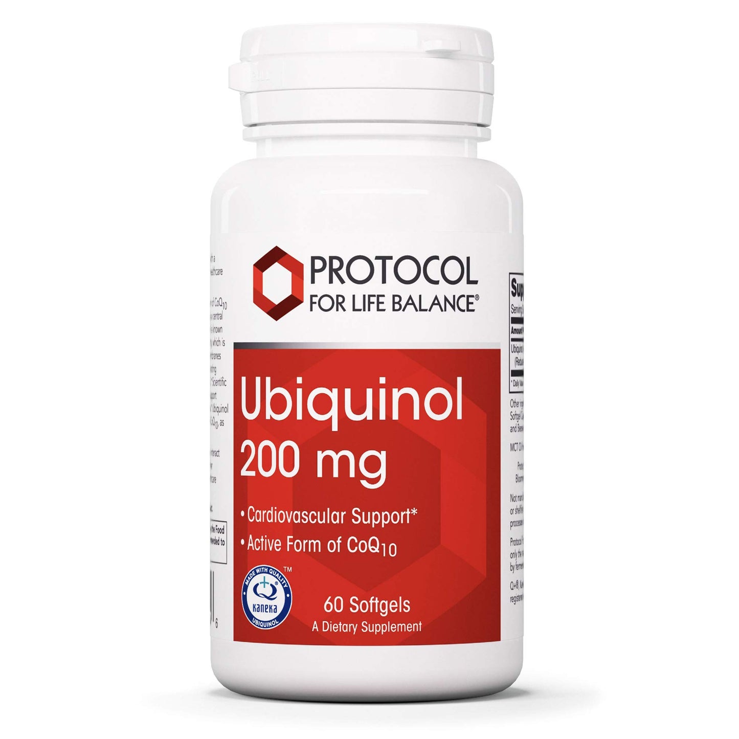 Protocol for Life Balance Ubiquinol 200mg Bioavailable CoQ10 Softgels, Heart Health Support, Oxidative Stress Quencher, Soy Free & Dairy Free, 60 Softgels