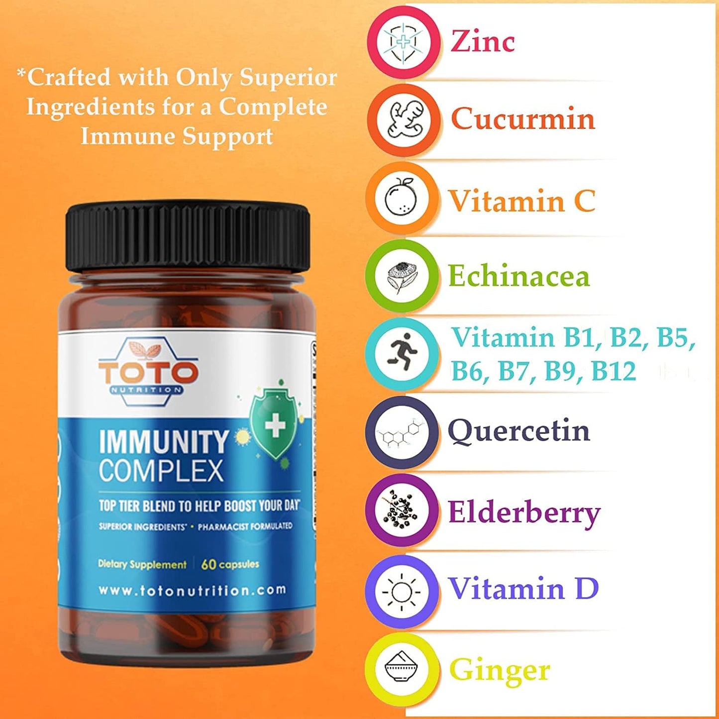 TotoNutrition Immunity Support Booster Capsule, 60 Capsules