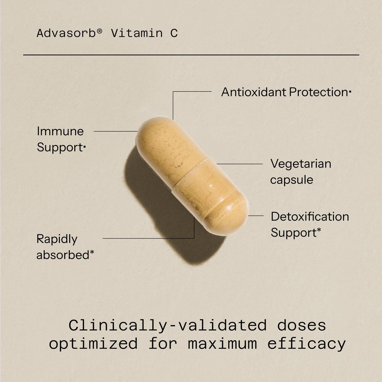 Quality of Life Advasorb Vitamin C Supplement Capsules 60