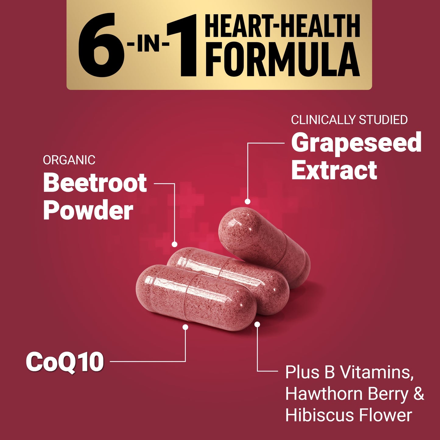 Force Factor Total Beets Heart Health Capsules 90 Count