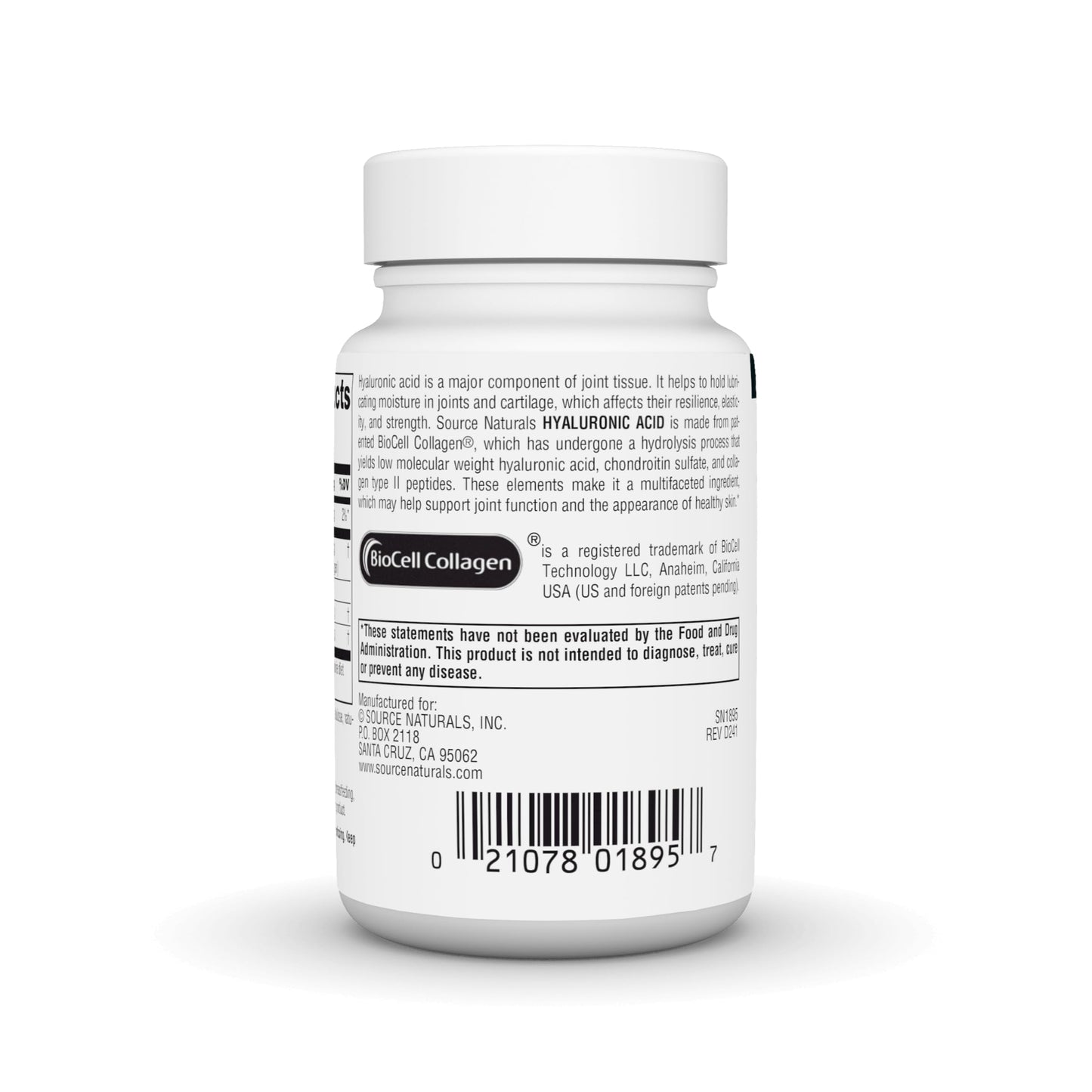 Source Naturals Hyaluronic Acid 50mg Capsules, 60 Count